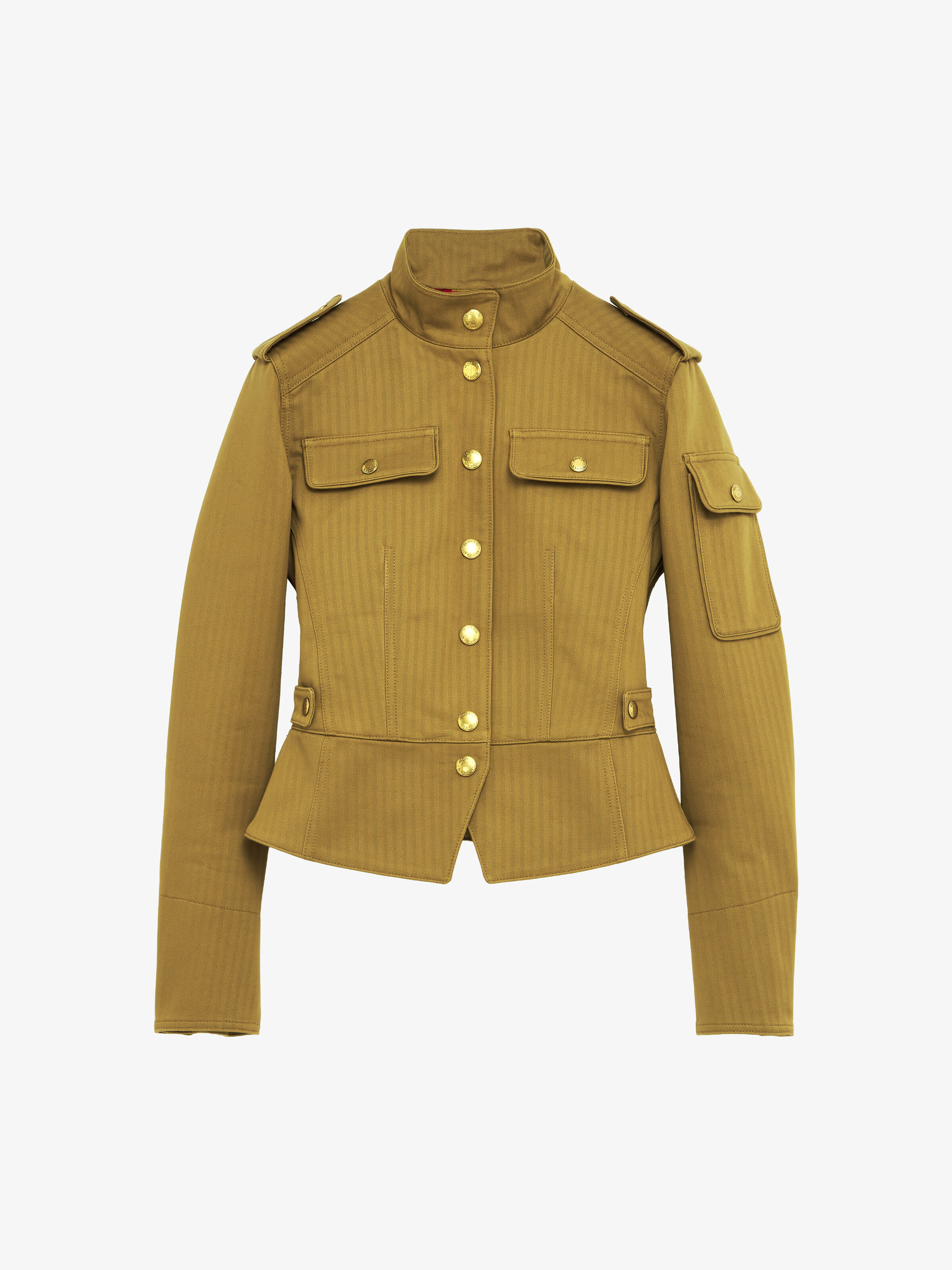 Veste utilitaire à basque pour Femme en Brun Tanné in 100% Coton | Alexander McQueen - image 1