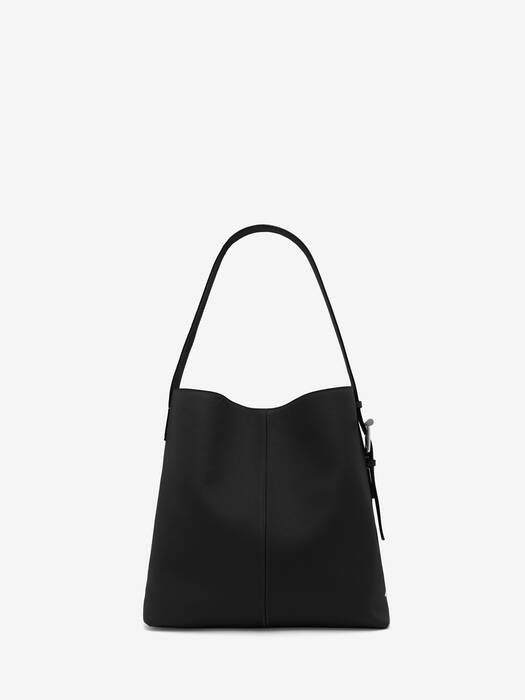 Women's McQueen T-Bar Sling Shoulder Bag in Black