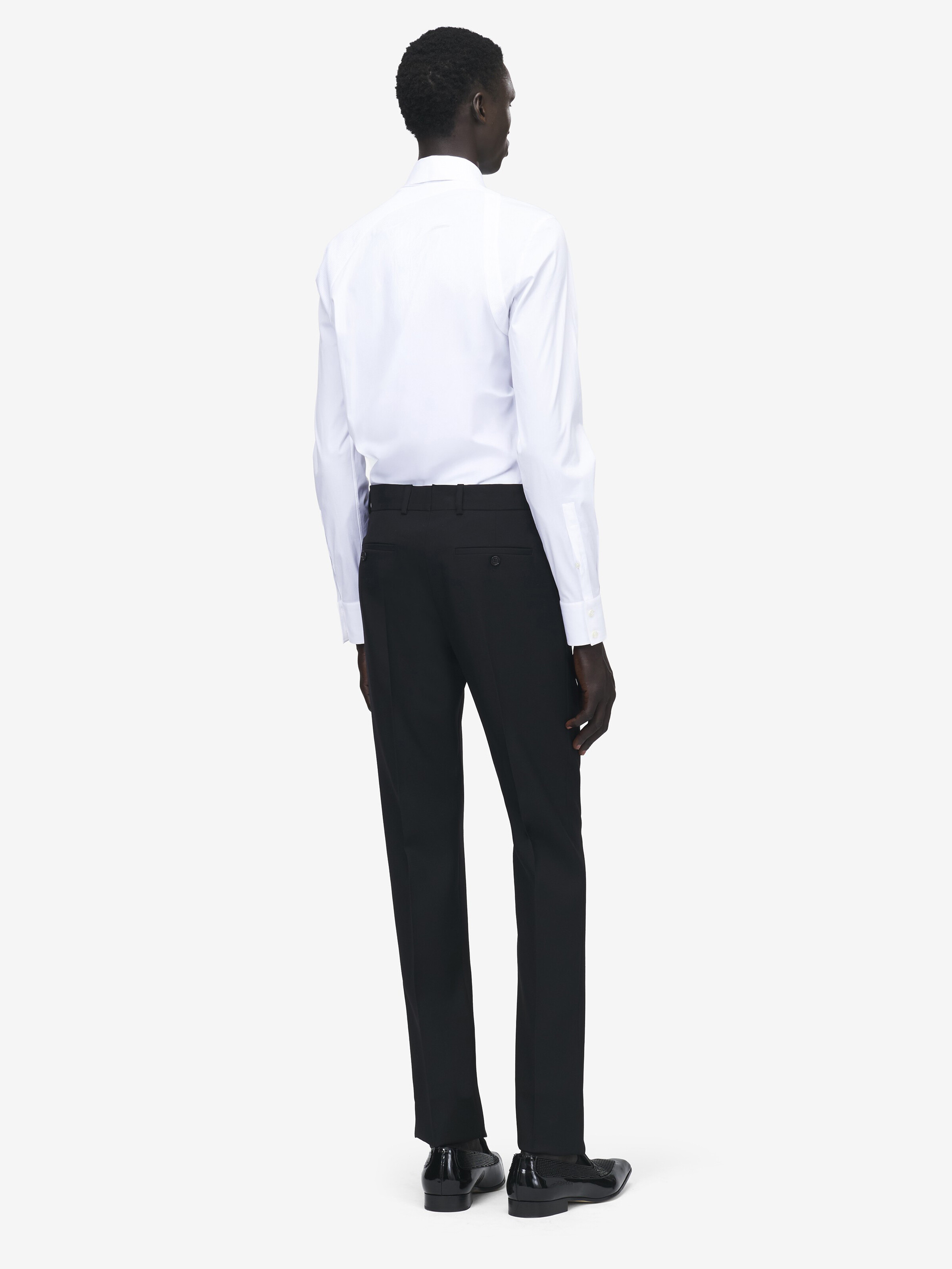 Men's Harness Shirt in White in Fabric: 97% Cotton, 3% Elastane, Details: 100% Cotton | Alexander McQueen - image 4