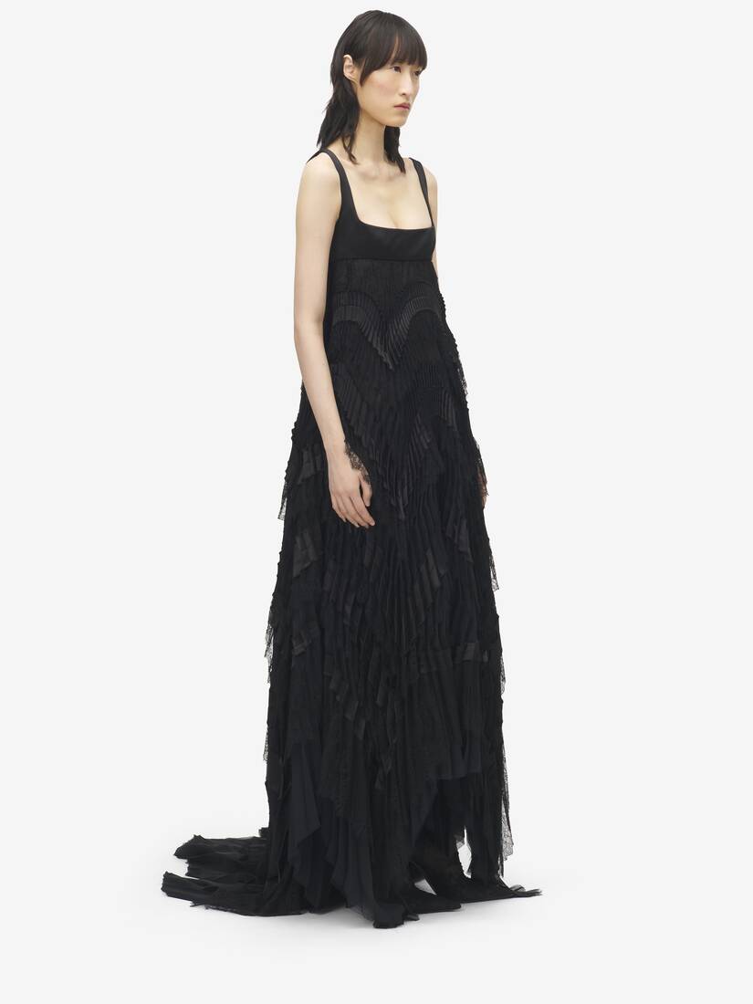 Pleated Evening Dress