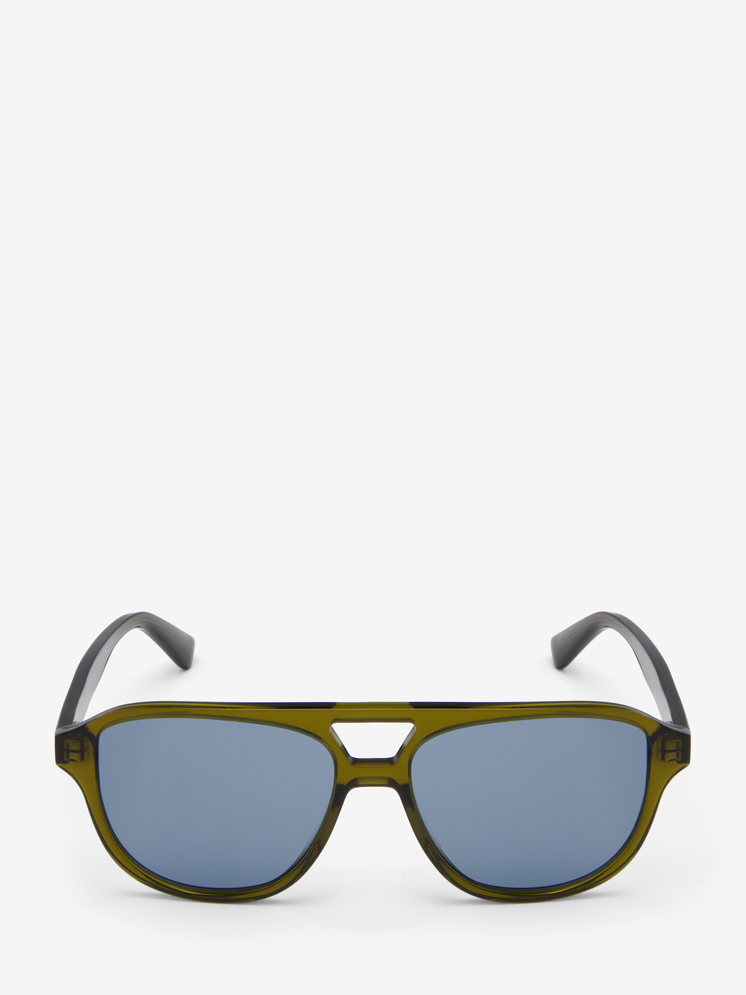 Signature Essentials Sunglasses in Green in Acetate | Alexander McQueen - image 1