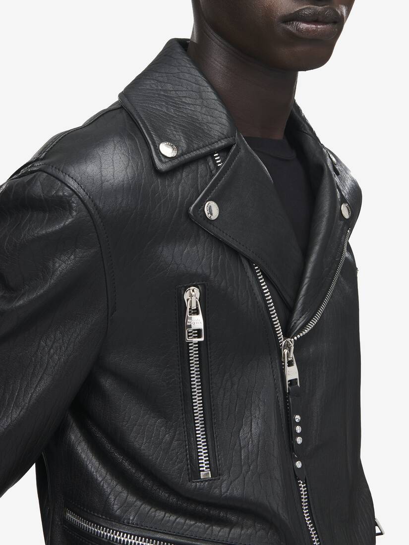 Veste Biker Mc Queen en cuir | Alexander McQueen - image 4