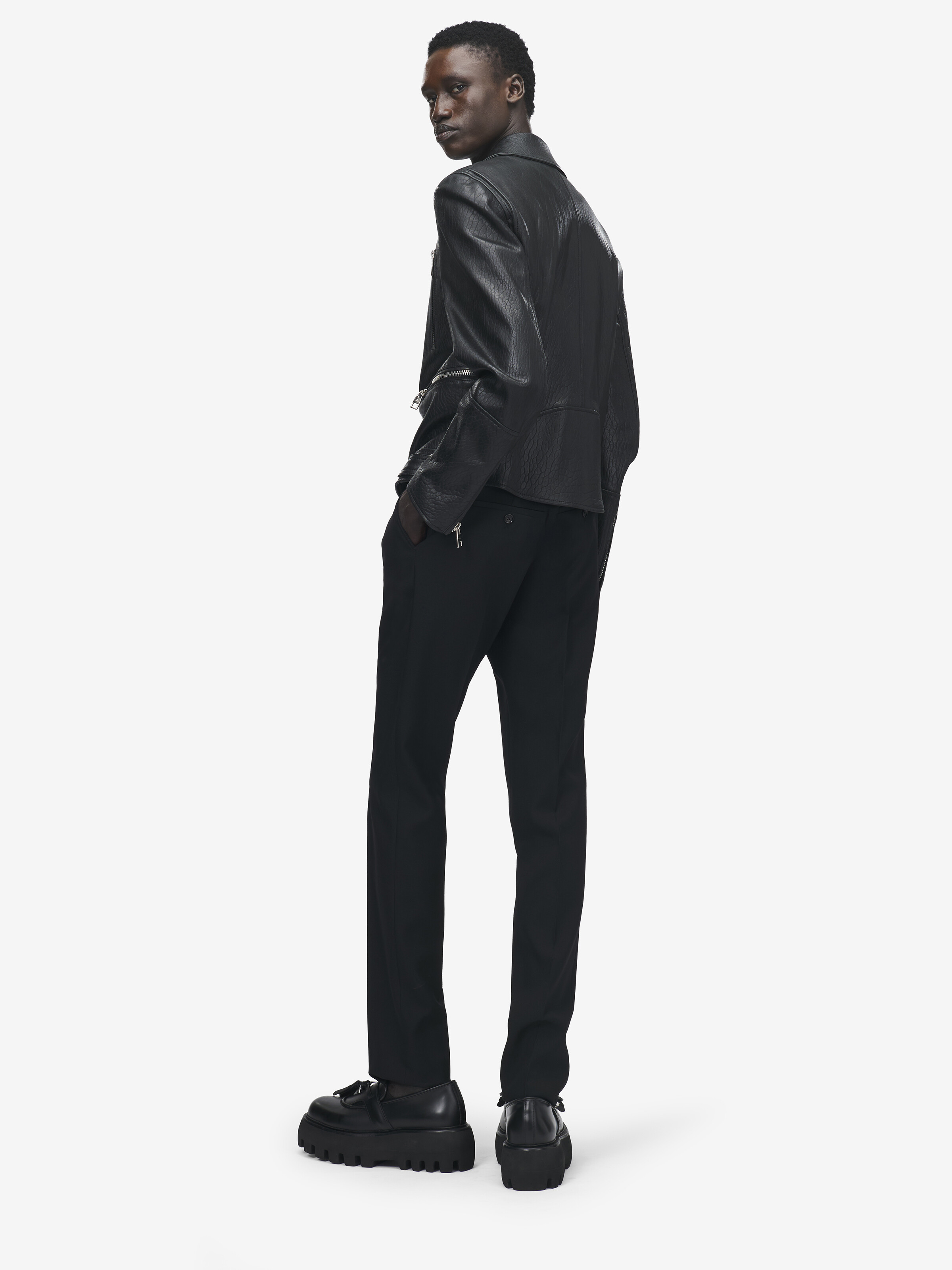 McQueen Classic Leather Biker Jacket