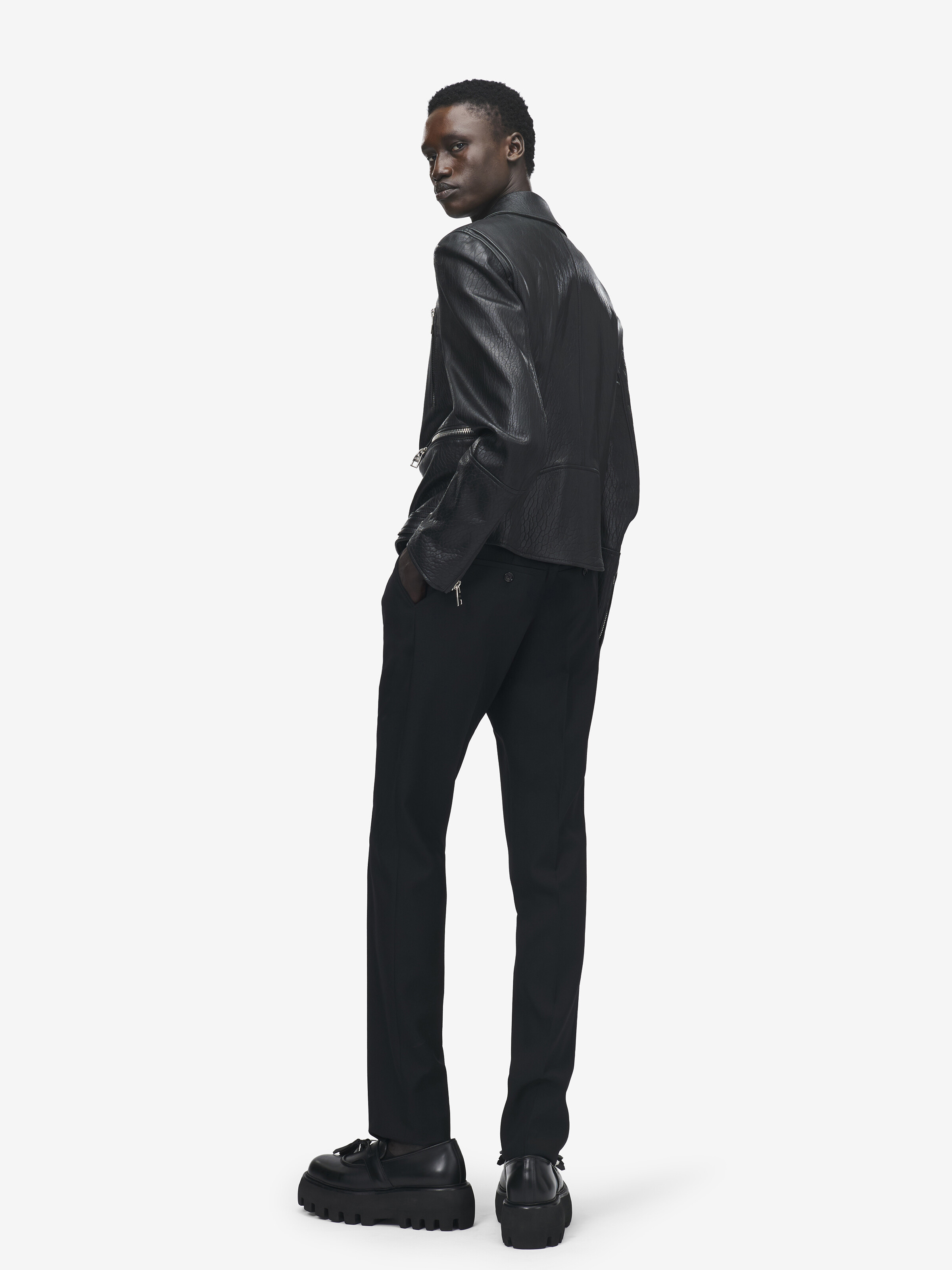 McQueen Classic Leather Biker Jacket