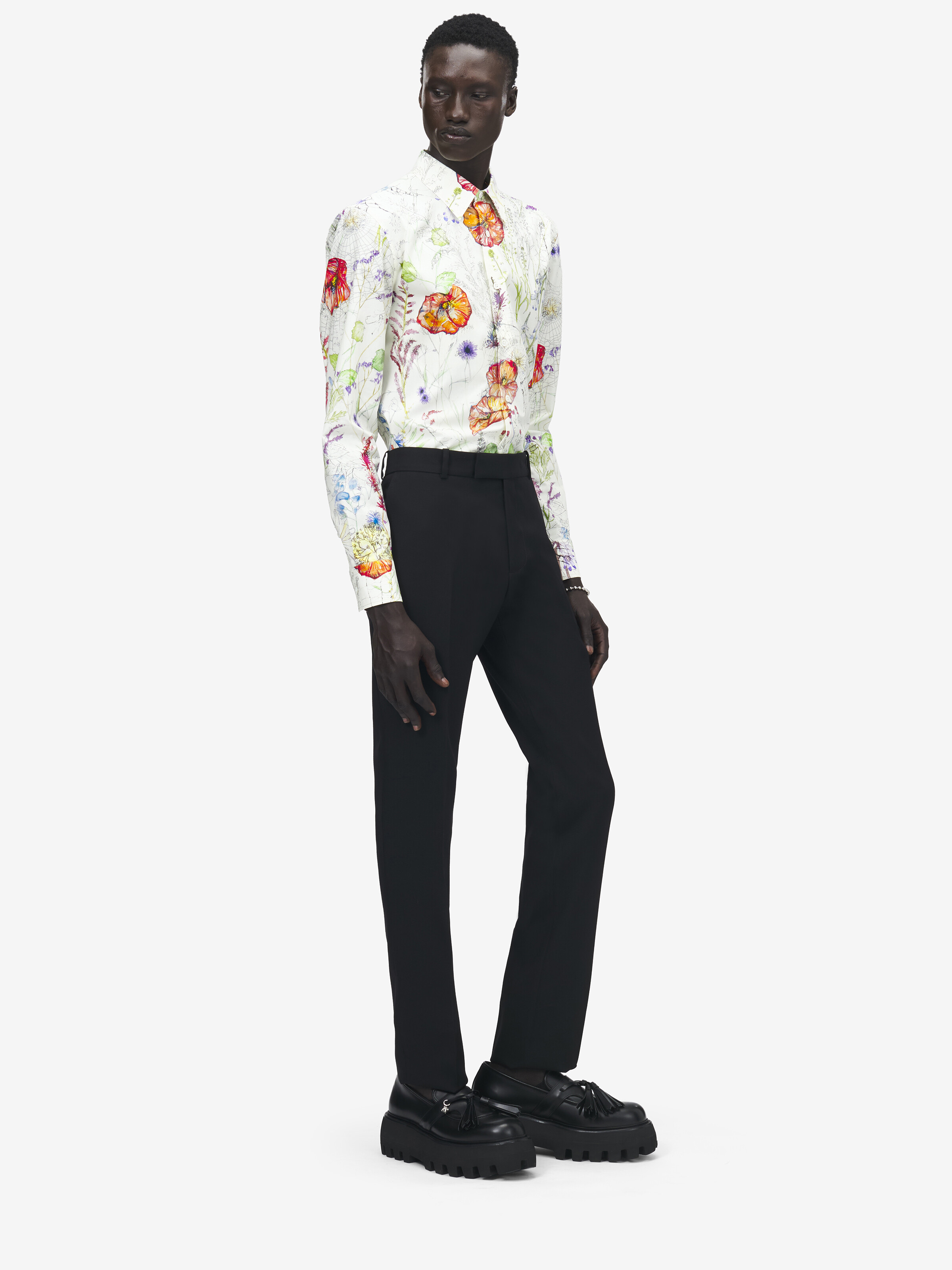 Chemise à imprimé Meadow Floral pour Homme en Multicolore in 100% Coton | Alexander McQueen - image 3