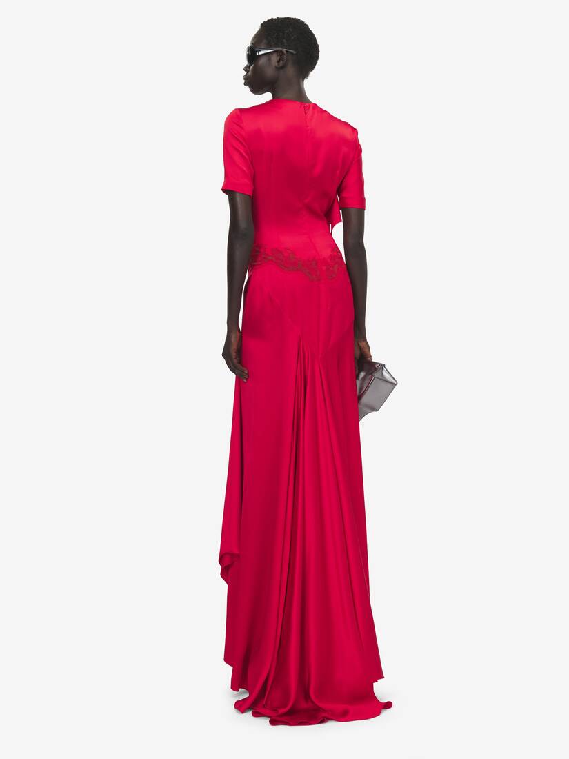 Lace Trim Evening Dress | Alexander McQueen - image 3