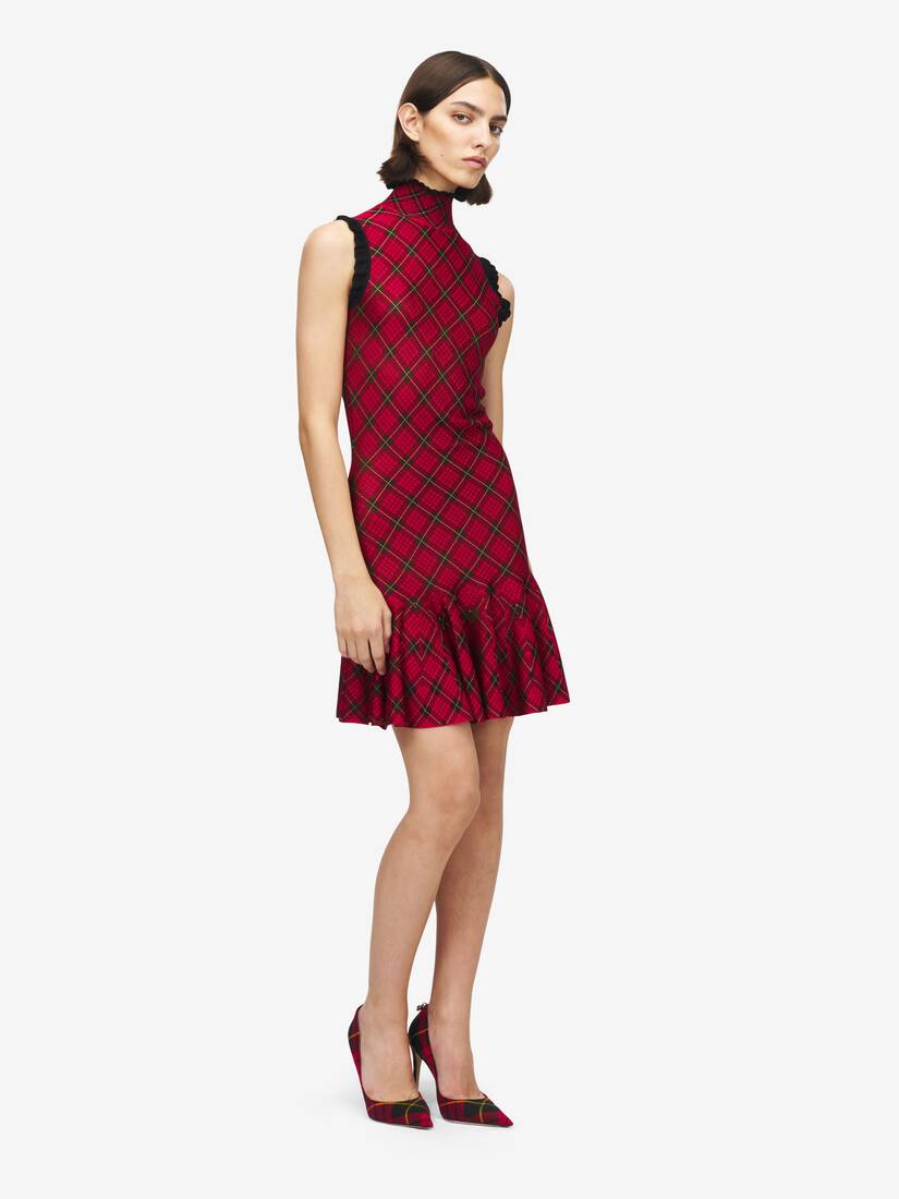 Tartan Jacquard Mini Dress | Alexander McQueen - image 3