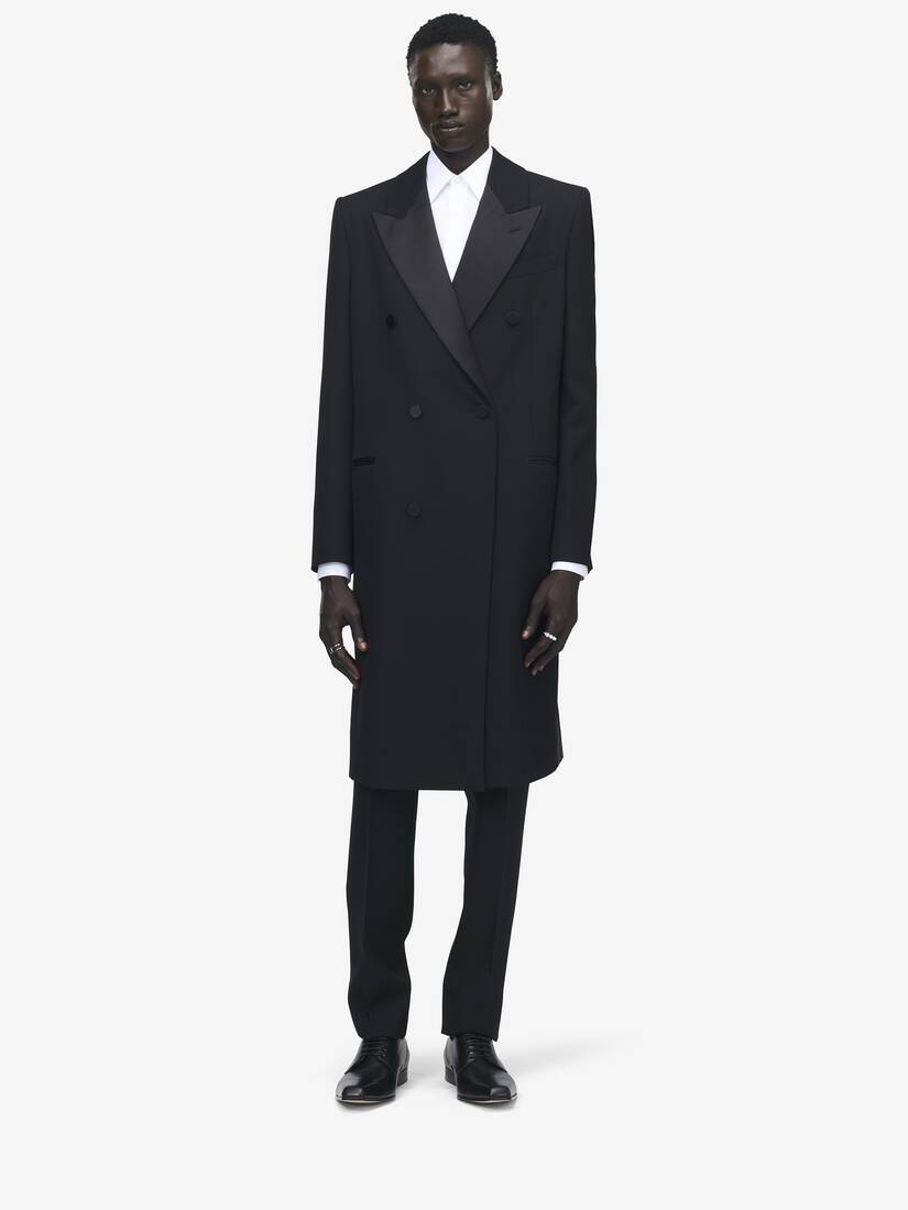 Manteau à Double Boutonnage en Feutre de Laine