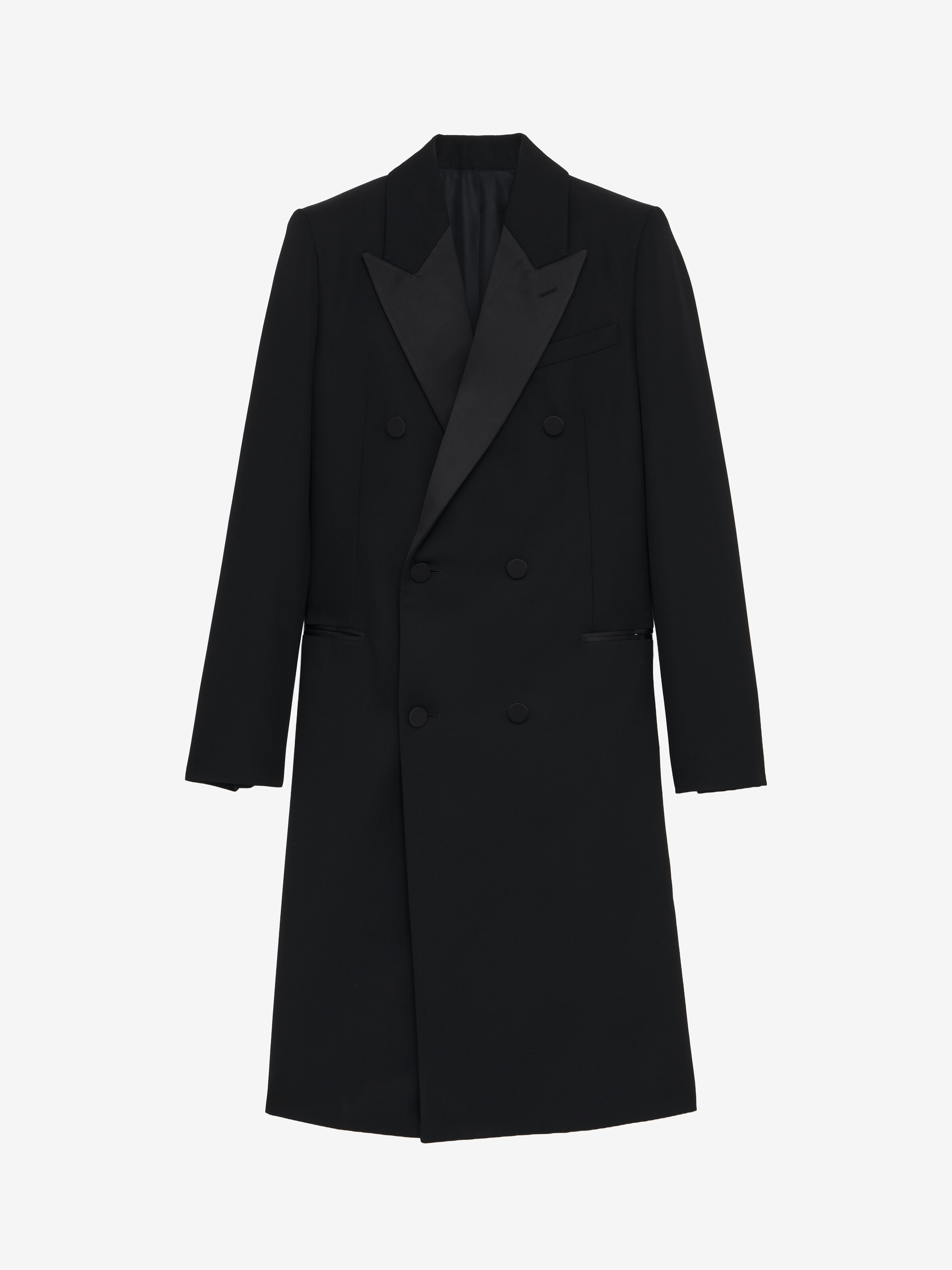 Manteau à Double Boutonnage en Feutre de Laine pour Homme en Noir in 100% Laine | Alexander McQueen - image 1