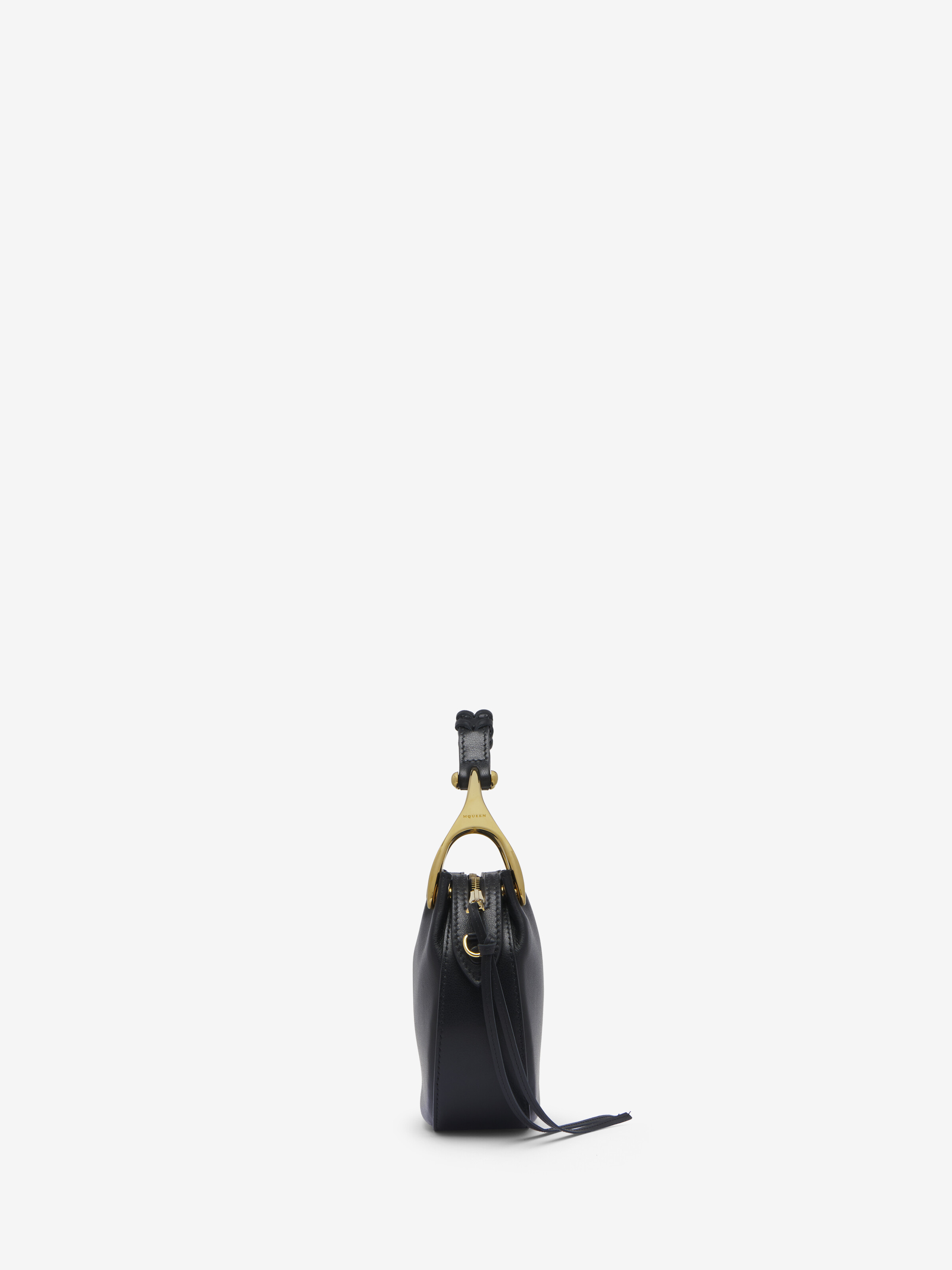 Women's Wishbone Mini in Black in Calf Leather | Alexander McQueen - image 3