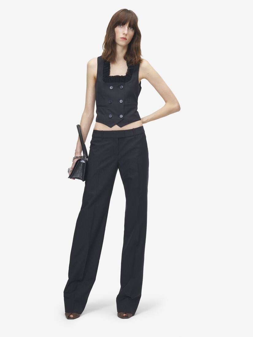 Pinstriped Tailored Waistcoat | Alexander McQueen - image 2