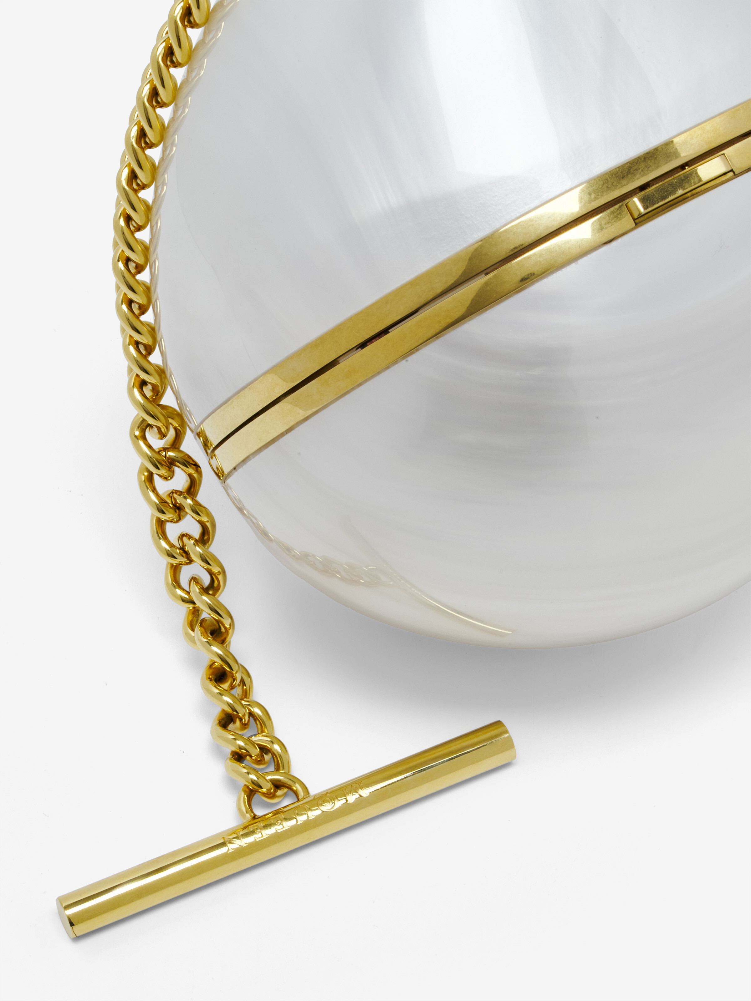 Drop Clutch pour Femme en Crème/Doré in Plastique | Alexander McQueen - image 4