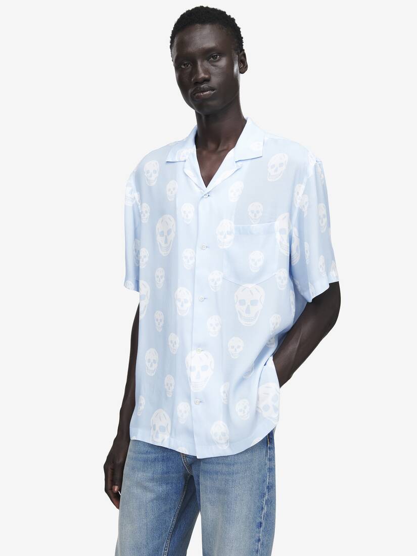 Skull Print Hawaiian Shirt