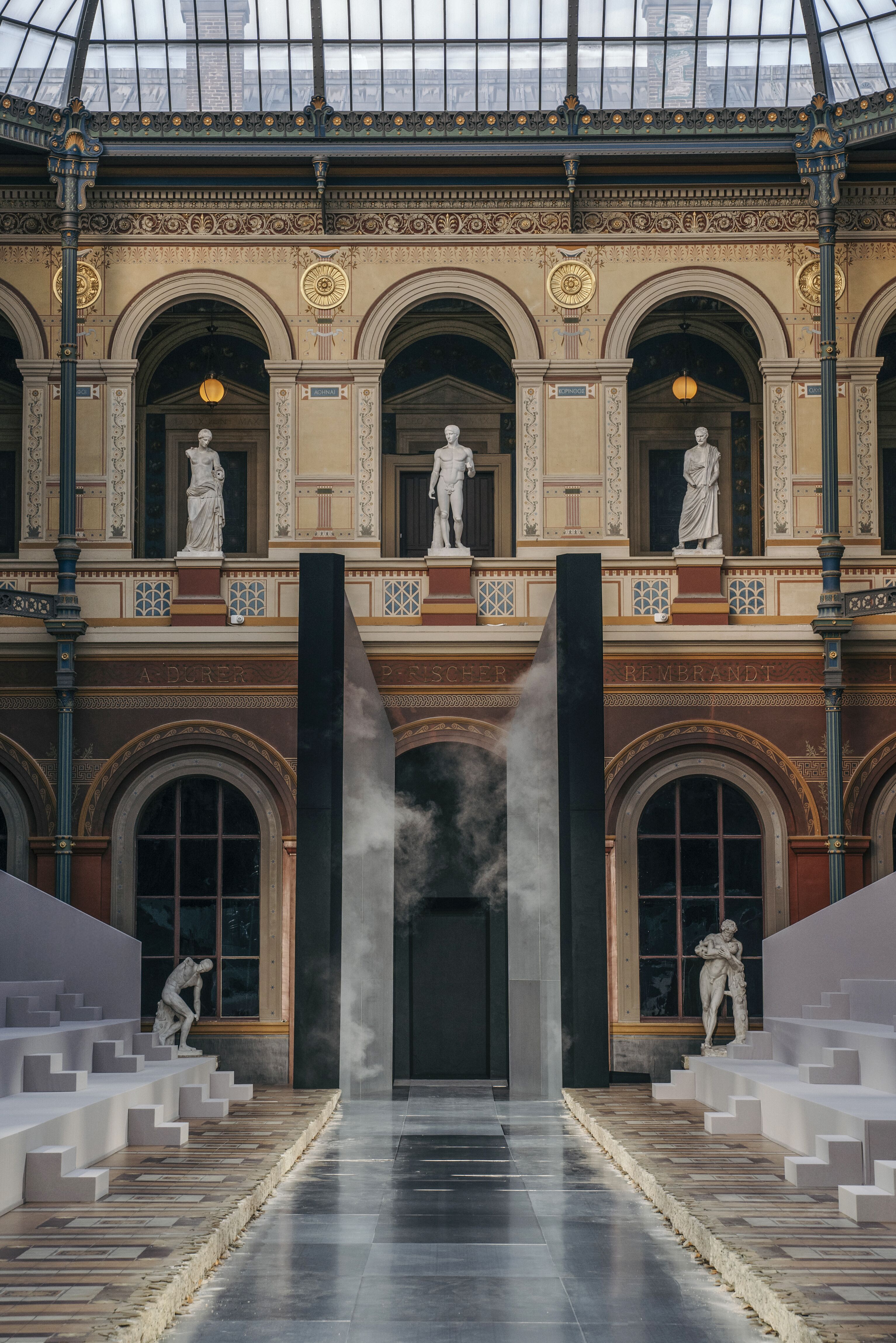 École des Beaux-Arts empty show space for the McQueen Spring Summer 2025 runway show 