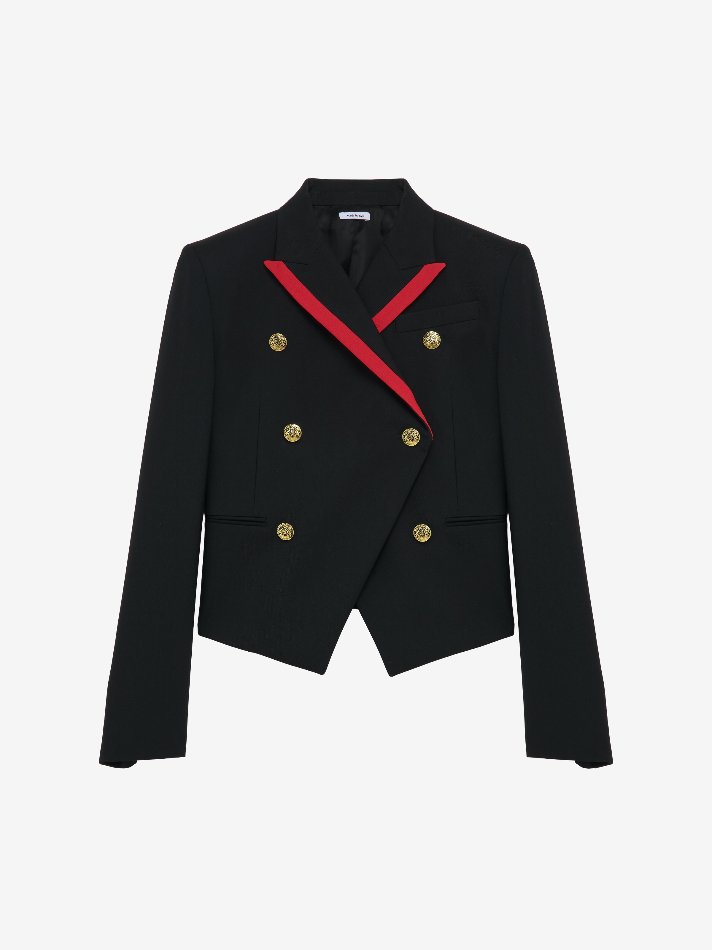 Women's Uniform Double-breasted Jacket in Black in 100% Wool | Alexander McQueen - image 1