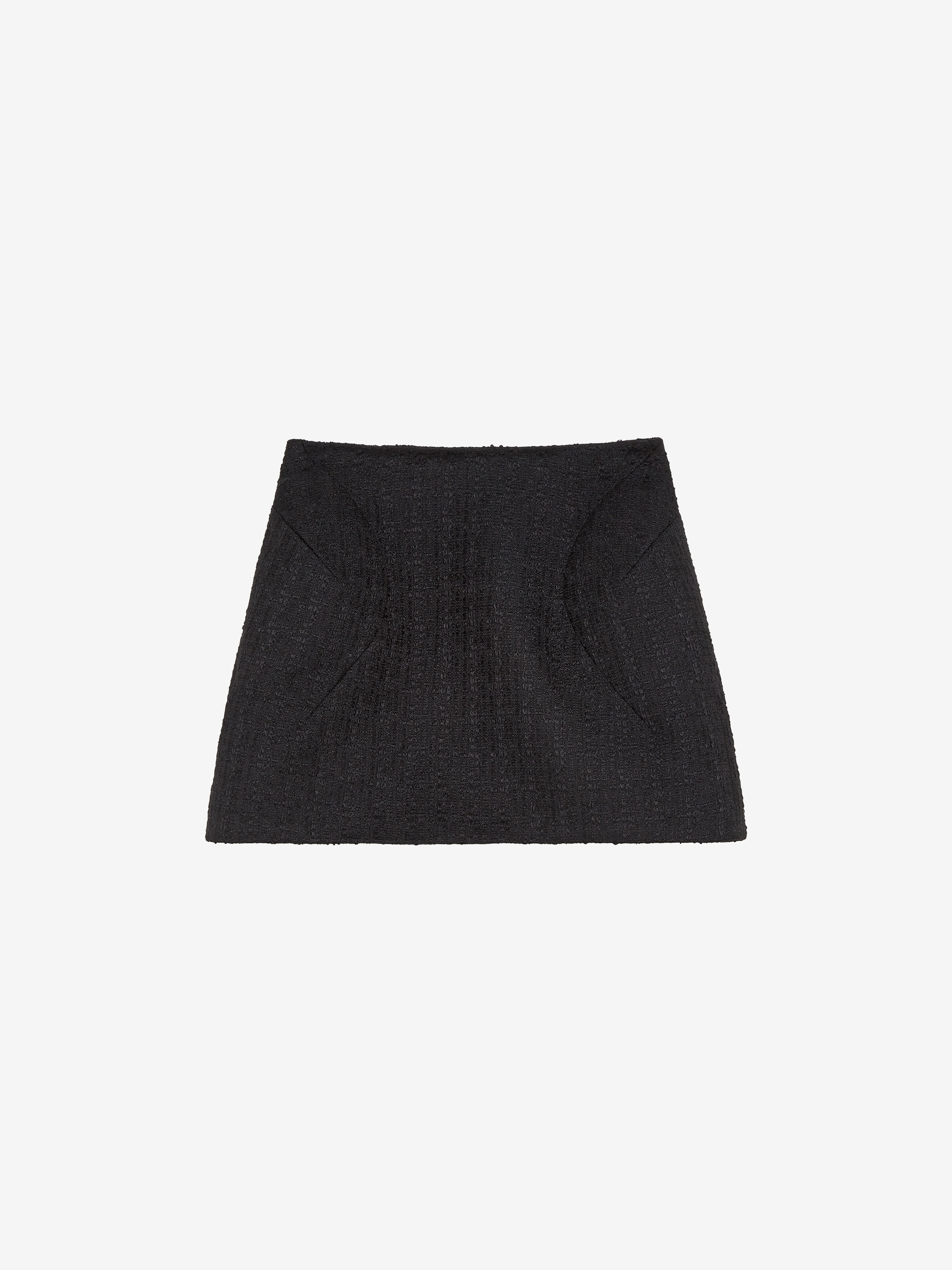 Women's Light Tweed Mini Skirt in Black in 96% wool, 3% mohair, 1% elastane -  lining: 100% viscose -  filling: 100% polyester | Alexander McQueen - image 1