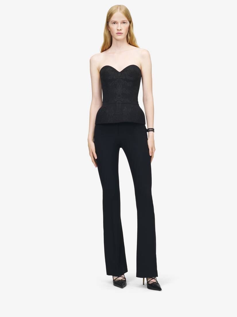 Lace Ribcage Embroidery Corset Top