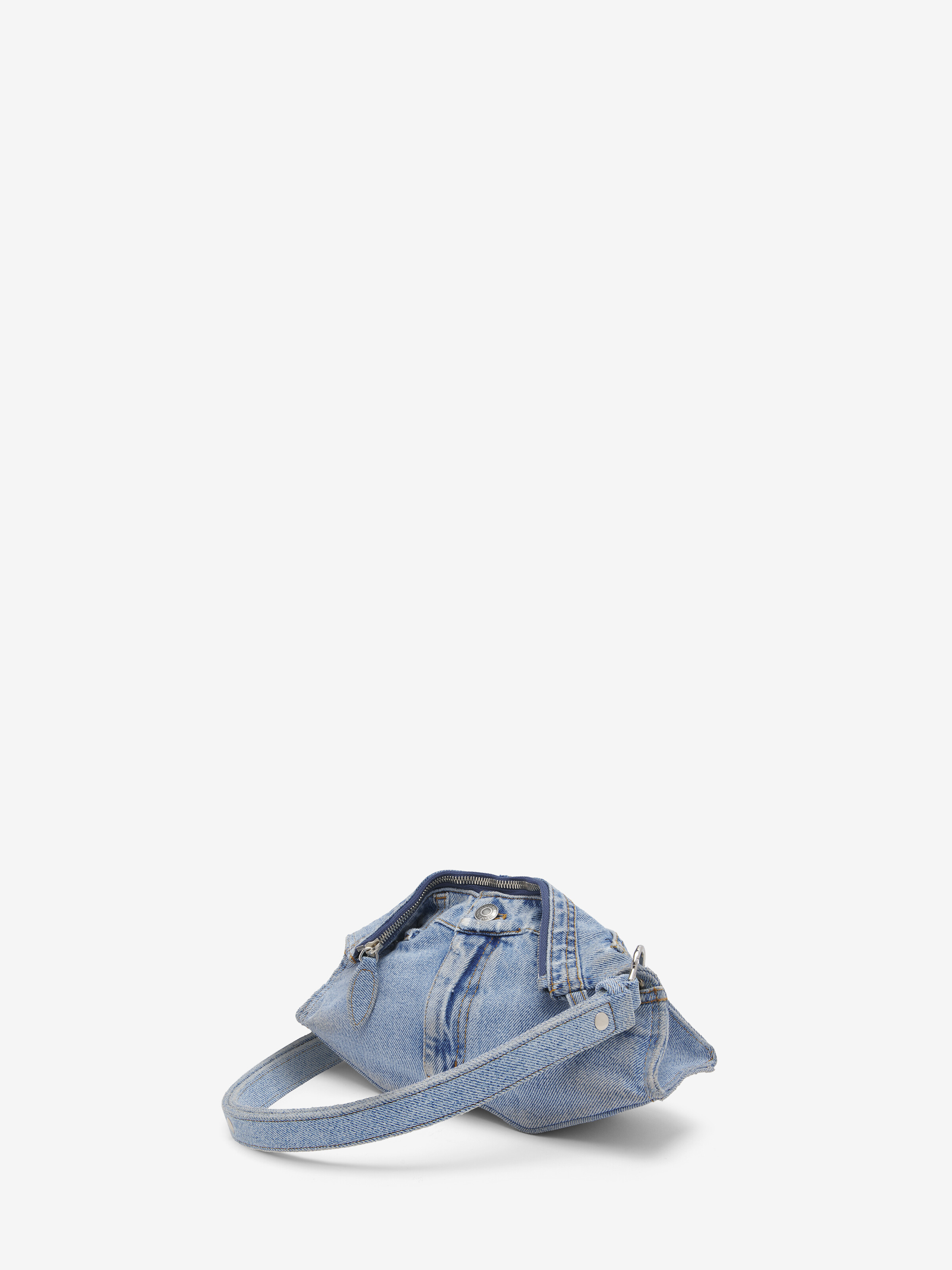 Minaudière Manta pour Femme en Bleu Délavé in 100% Coton | Alexander McQueen - image 6