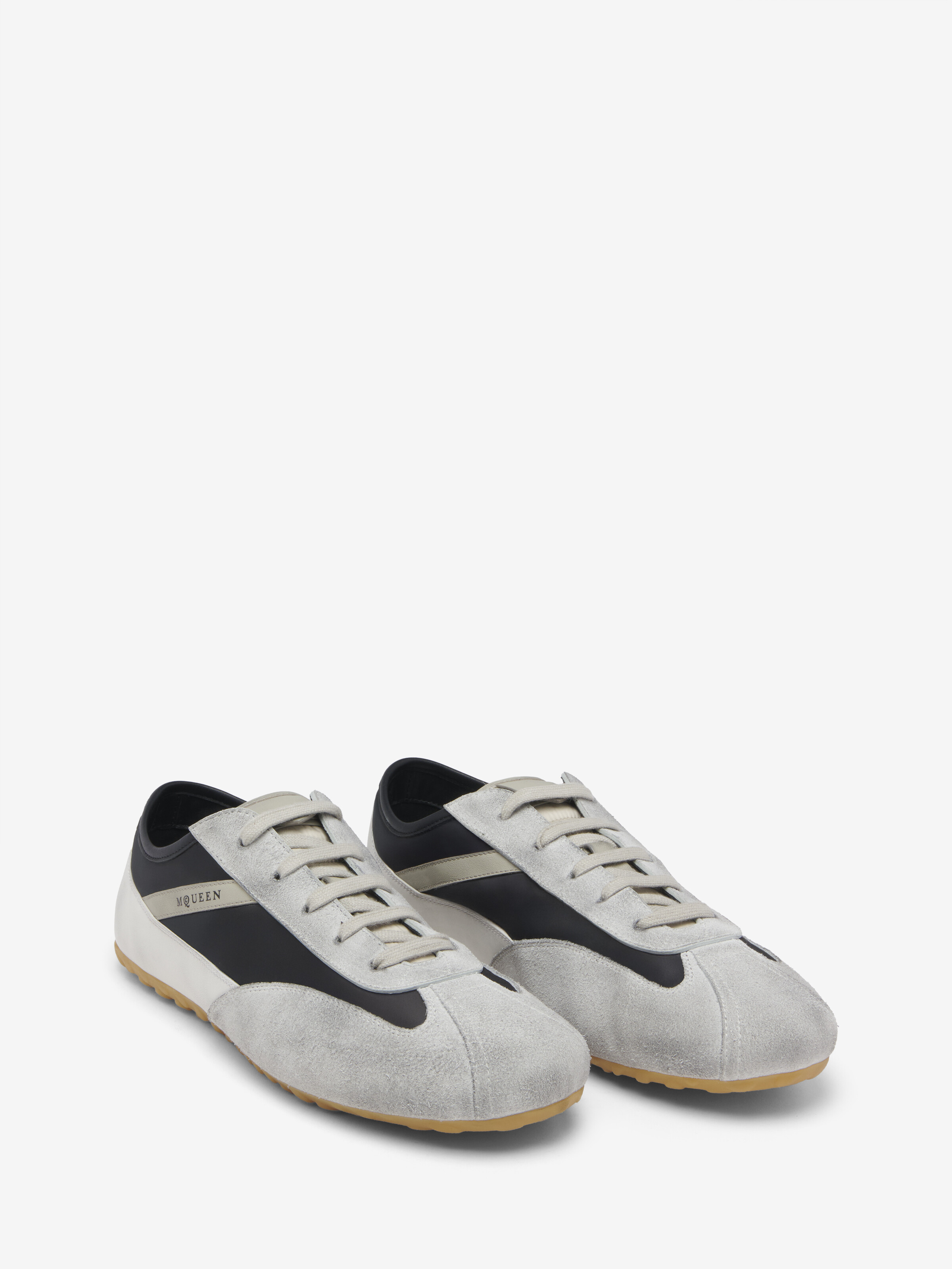 Men's Boxe Sneaker in Black/Stone in Calf Leather | Alexander McQueen - image 3