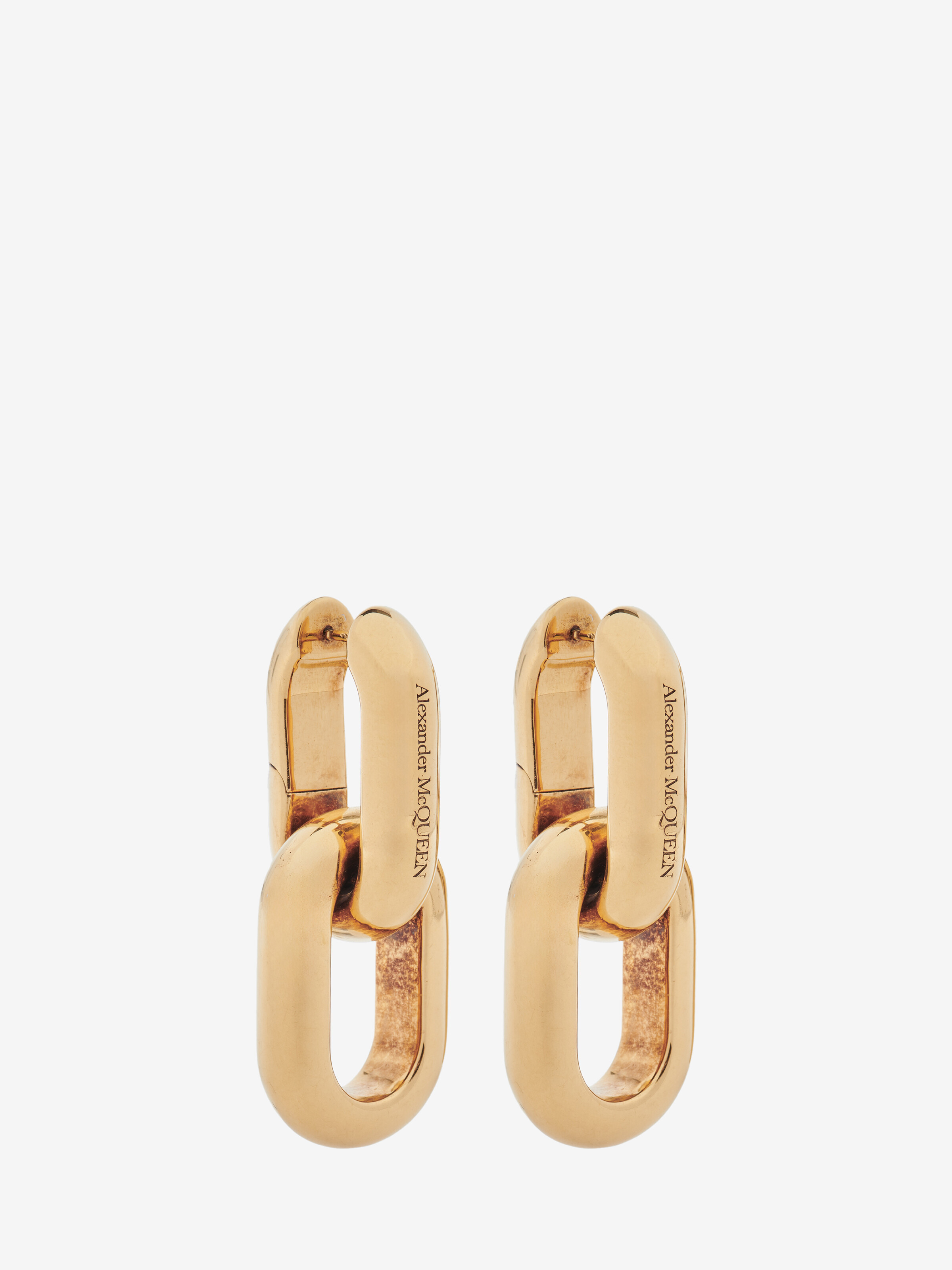 Women's Peak Chain Earrings in Gold in Brass | Alexander McQueen - image 2