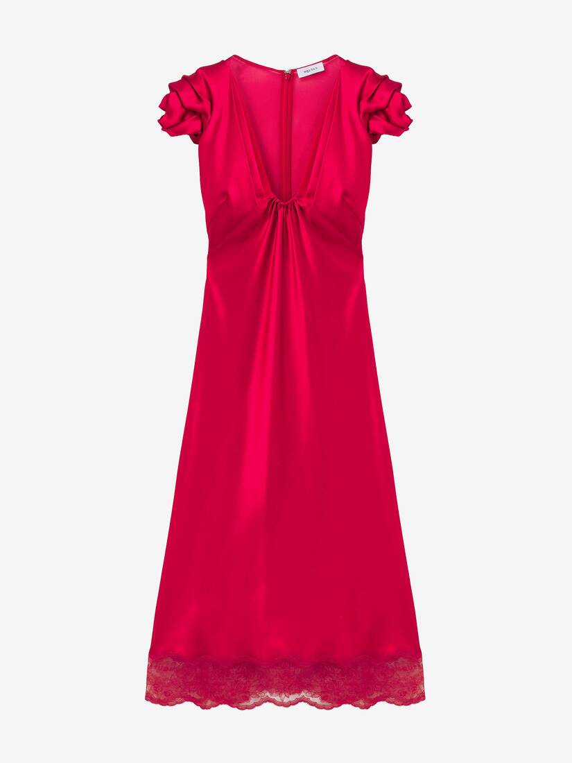 Gathered Sleeve Midi Dress | Alexander McQueen - image 1