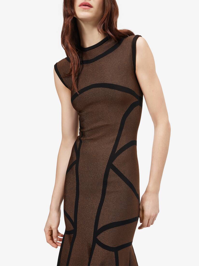 Anatomical Lines Knit Midi Dress | Alexander McQueen - image 5