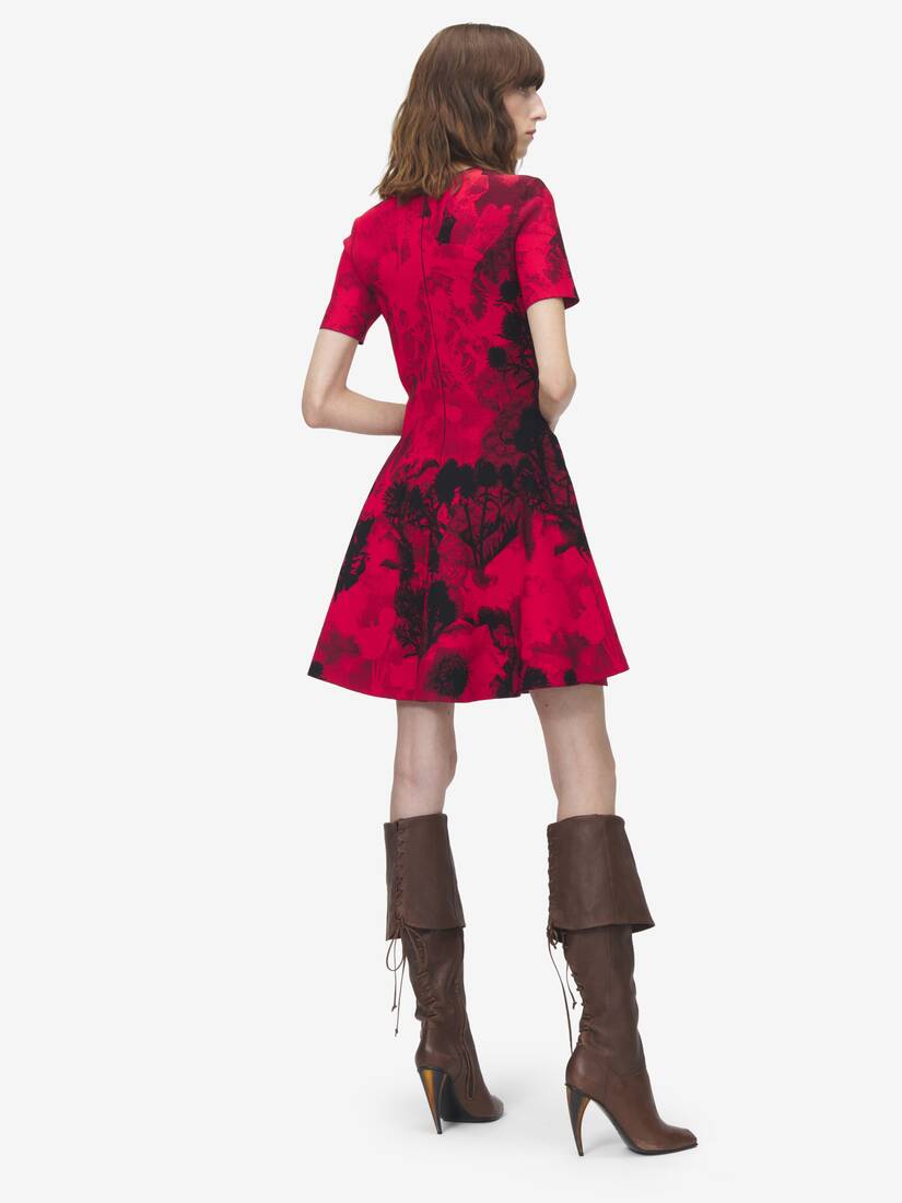 Floral Jacquard Mini Dress | Alexander McQueen - image 4