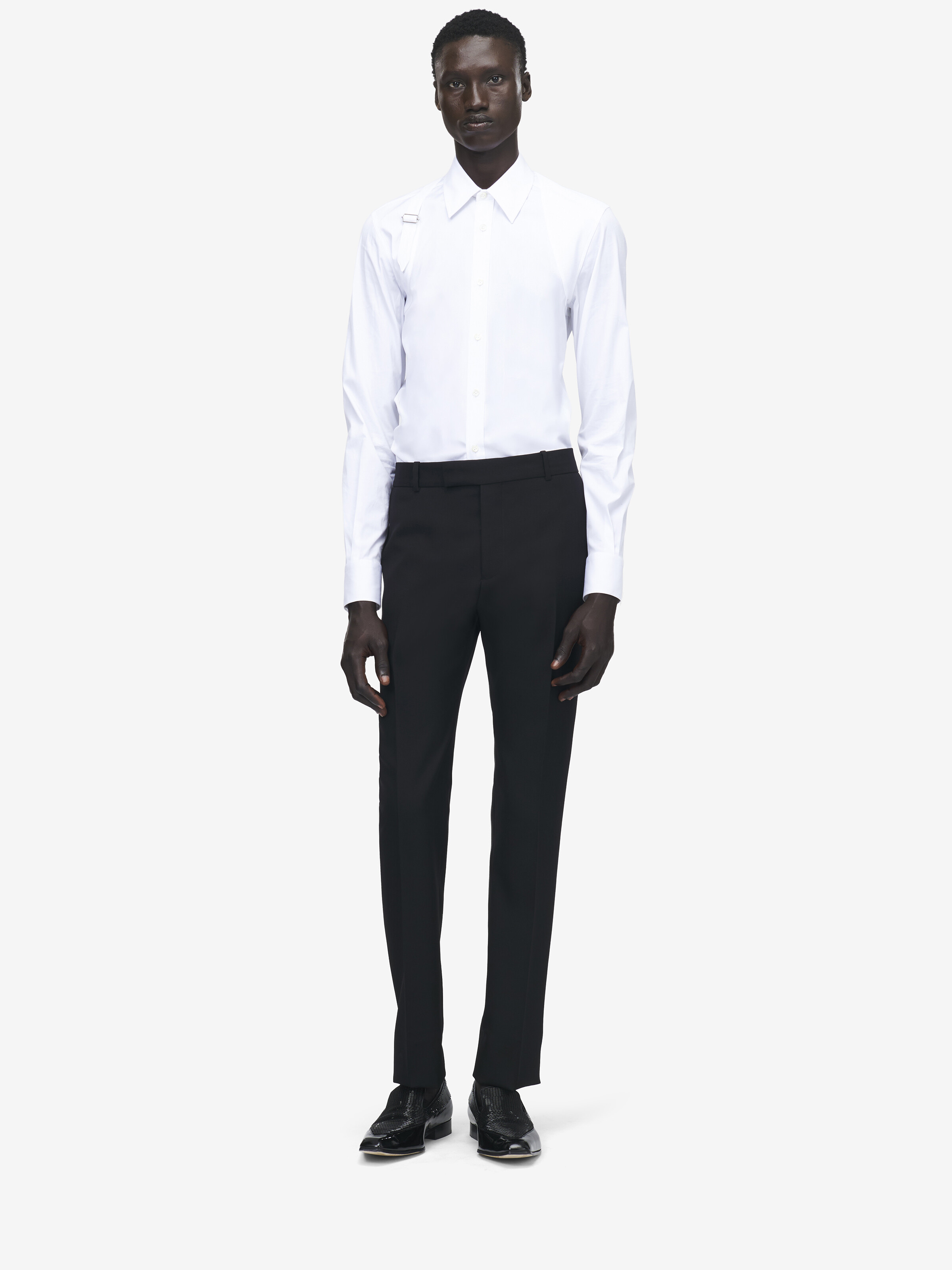 Zigarettenhose mit niedrigem Bund für Herren in Schwarz in 100% Wolle | Alexander McQueen - image 2