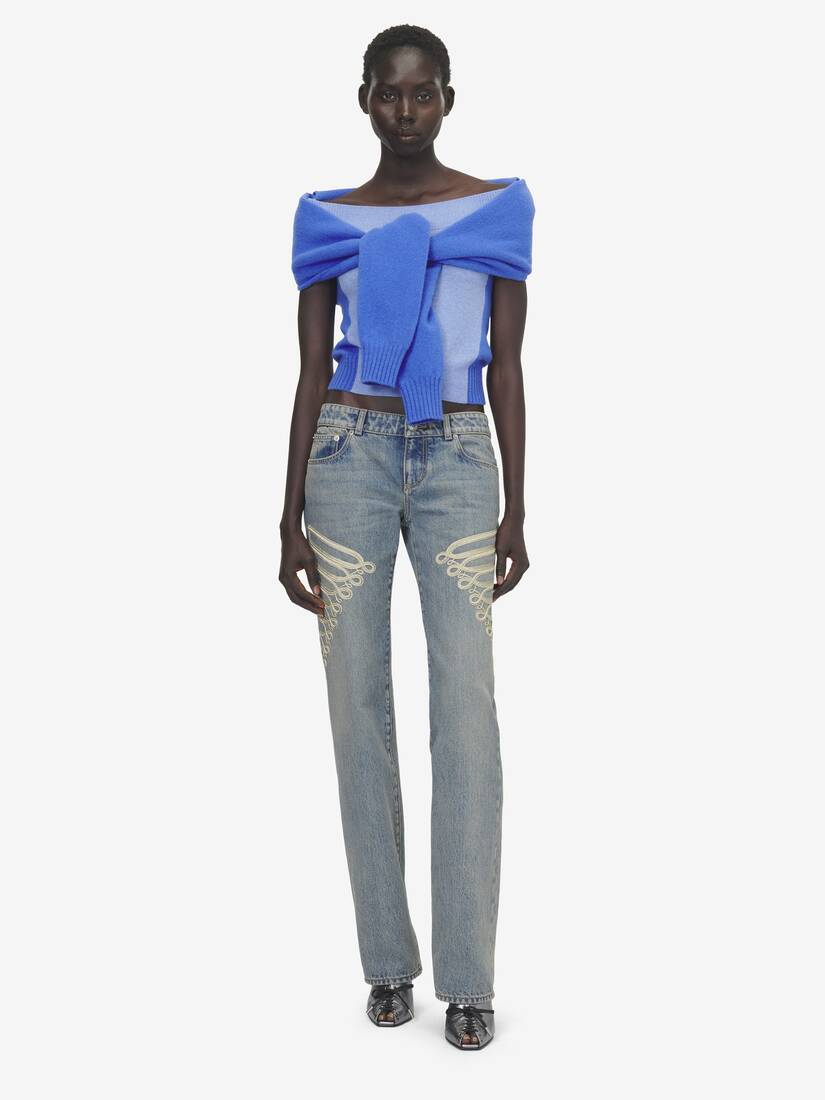 Wool Cashmere Trompe-l'œil Knit Top | Alexander McQueen - image 2