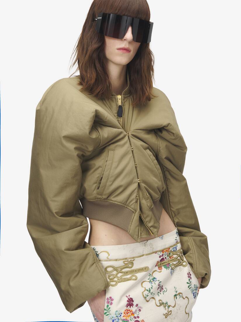 Cropped Bomber Jacket | Alexander McQueen - image 5