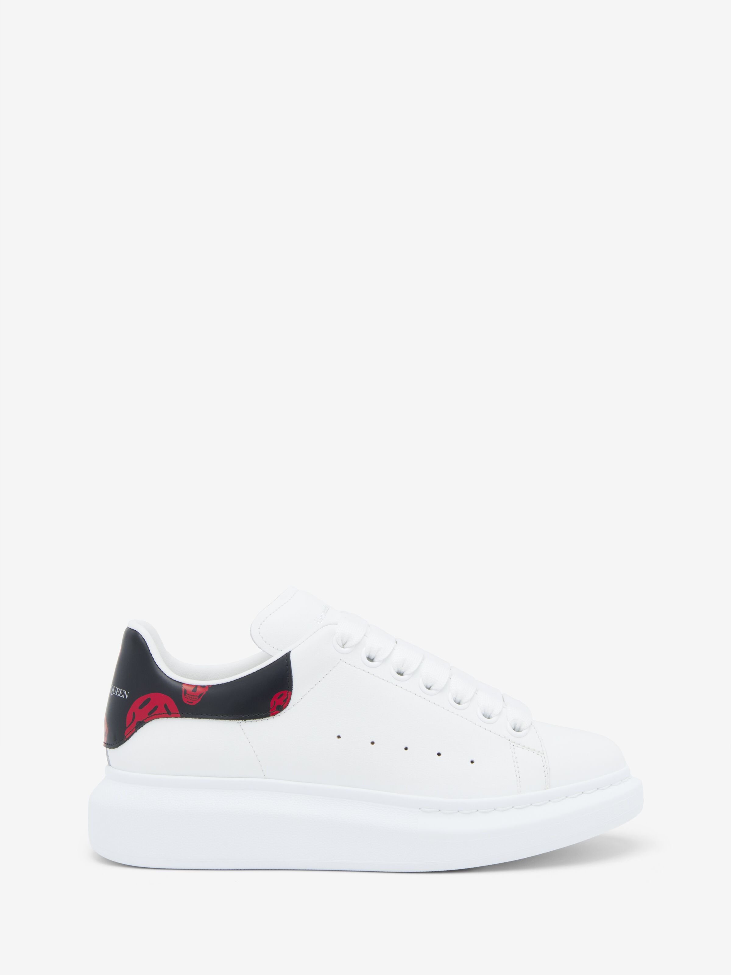 Women's Oversized-Sneaker in White/Black/Red in 송아지 가죽 | Alexander McQueen - image 1