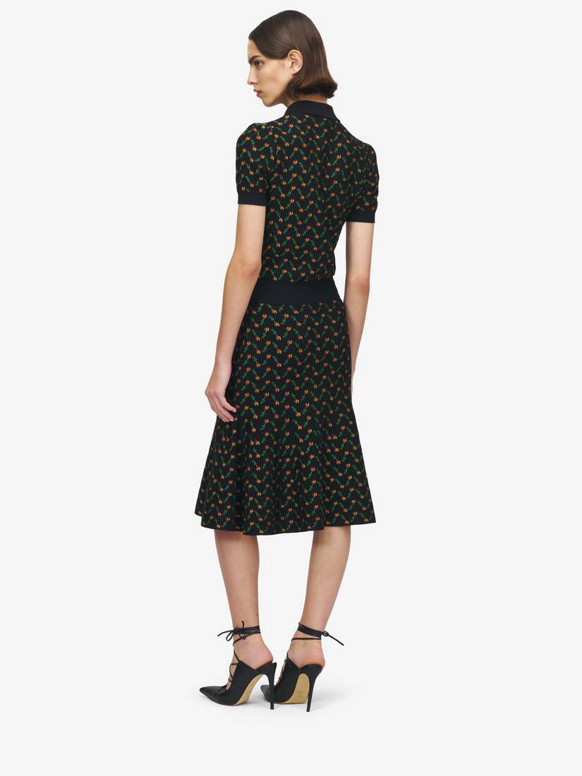 Flower Jacquard Polo Shirt | Alexander McQueen - image 4