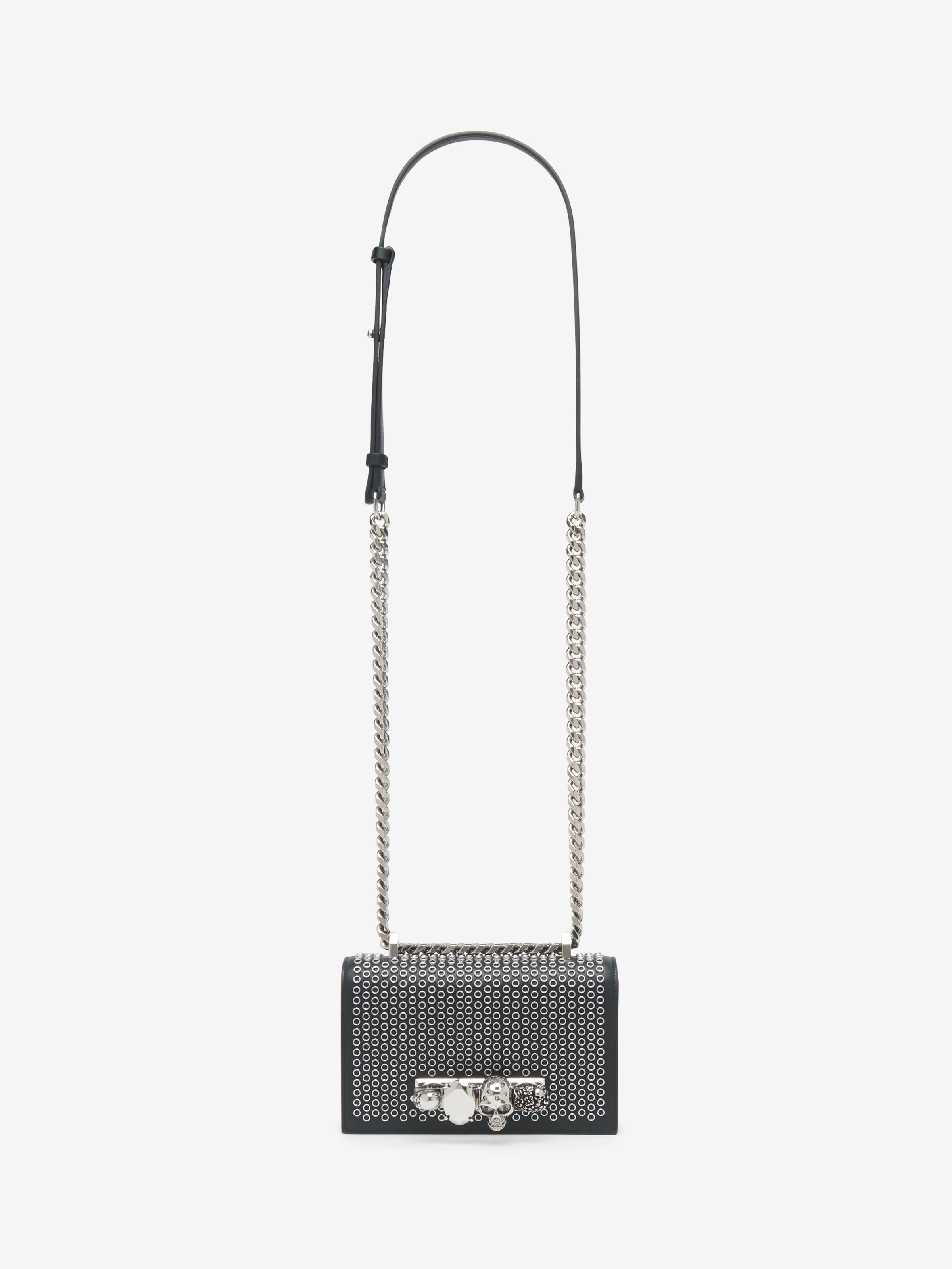 Women's Mini Jewelled Satchel in Black in Calf Leather | Alexander McQueen - image 5