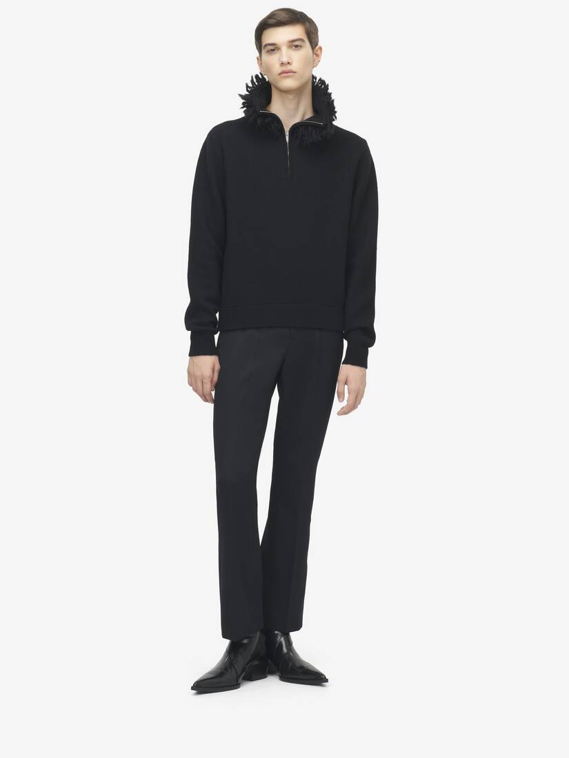 Fringed Collar Jumper