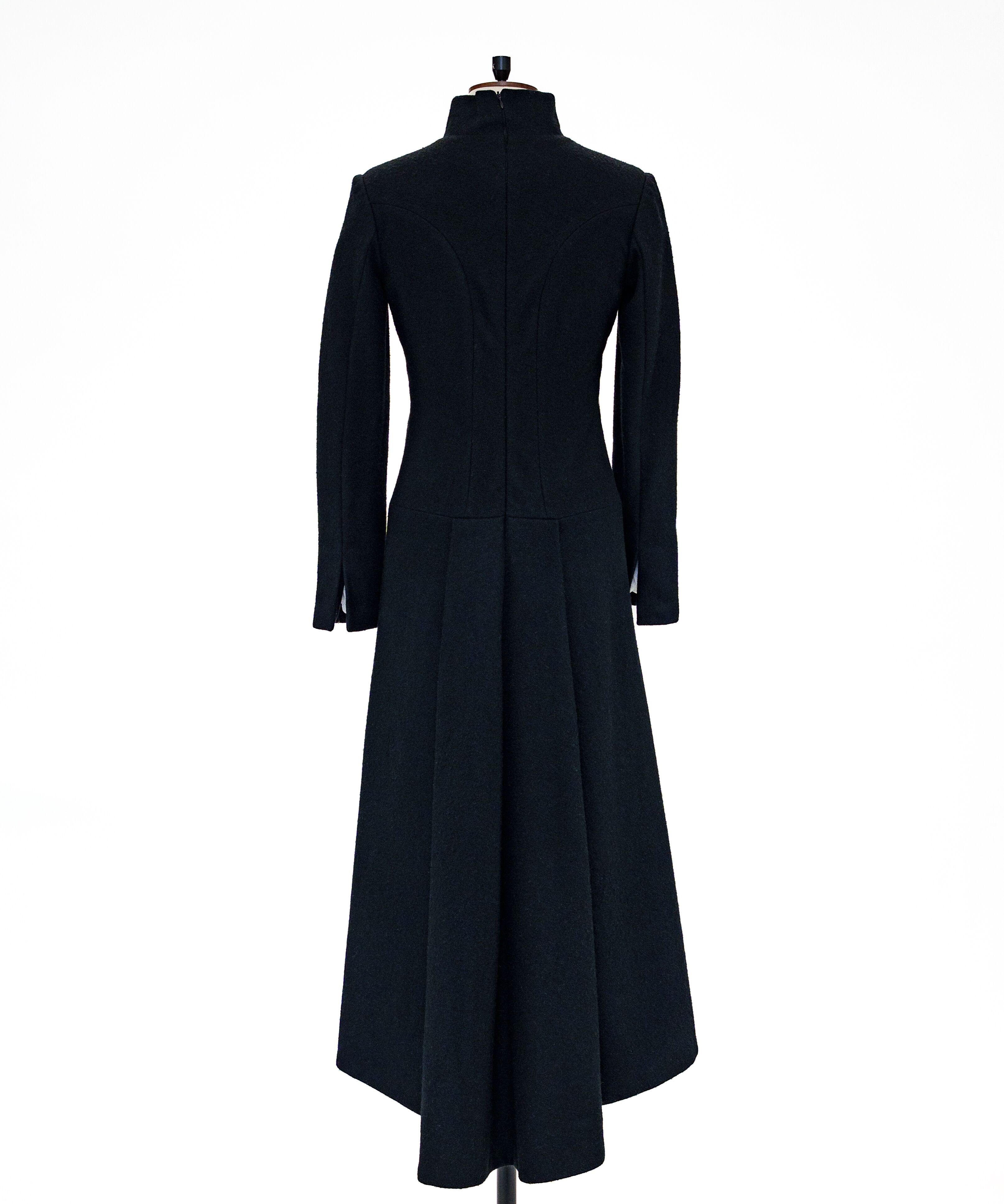 The back of a black dress on a mannequin