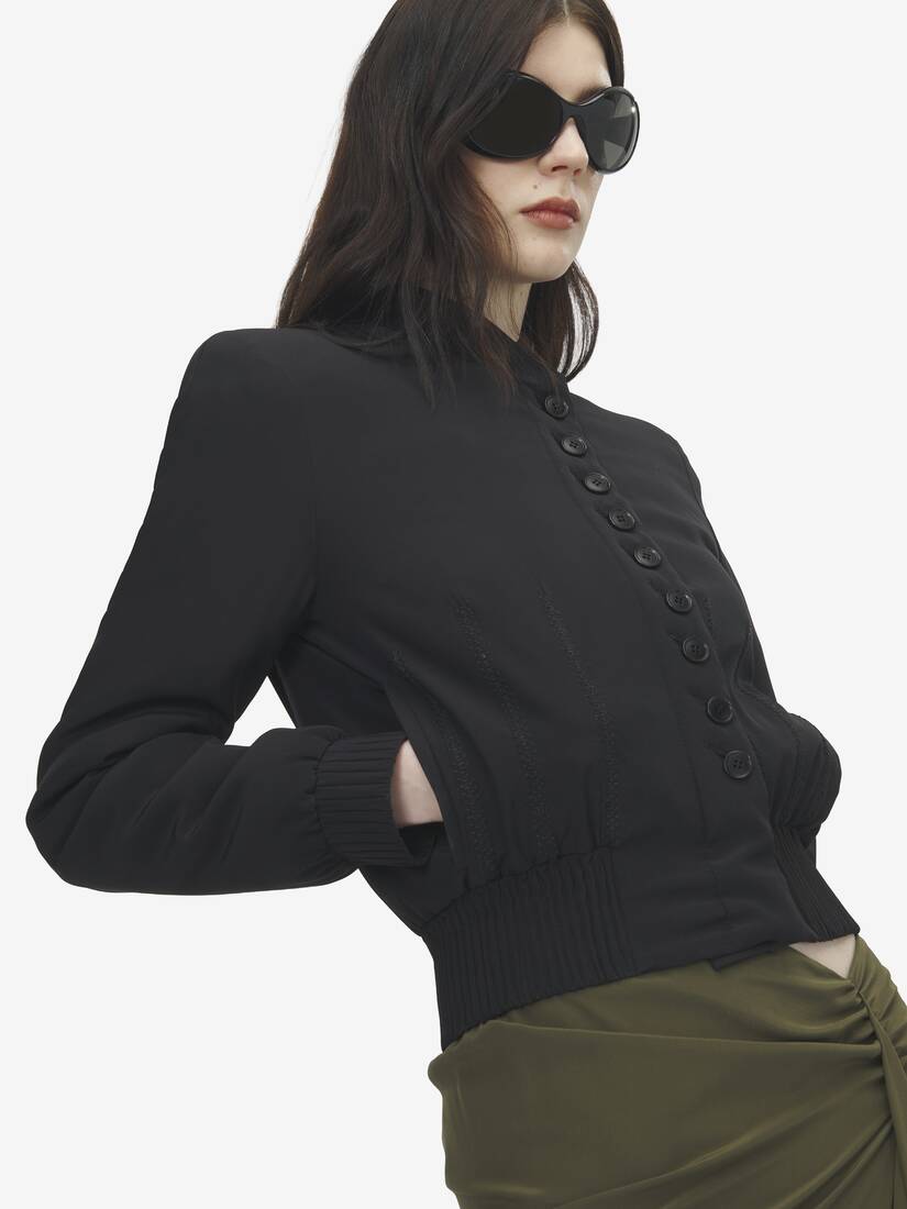 Silk Bomber Jacket | Alexander McQueen - image 5