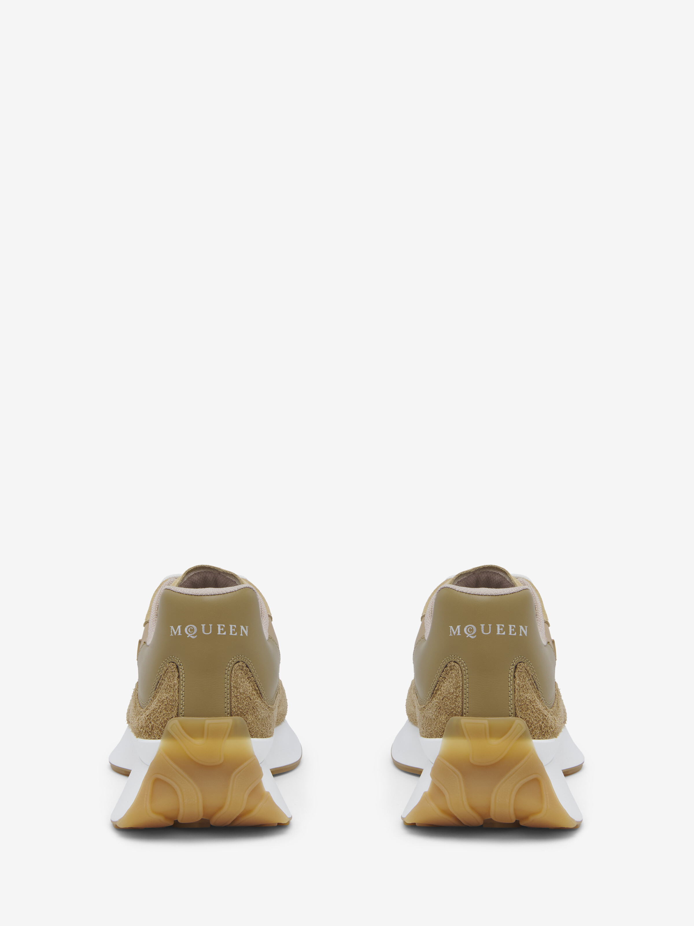 Men's Sprint Runner in Beige in Calf Leather | Alexander McQueen - image 3