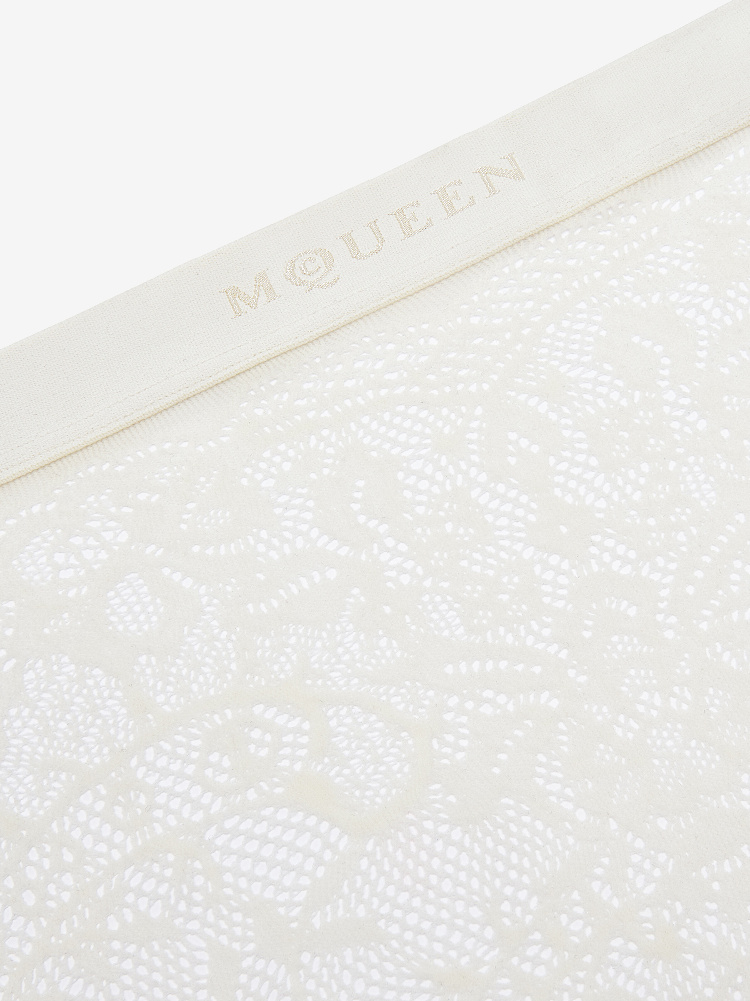 Women's Floral Lace Tights in Ivory in 80% Polyamid, 20% Elastane | Alexander McQueen - image 3