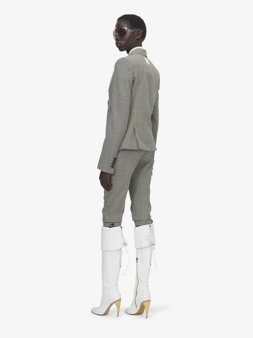 Gingham Check Tailored Capri Trousers | Alexander McQueen - image 4