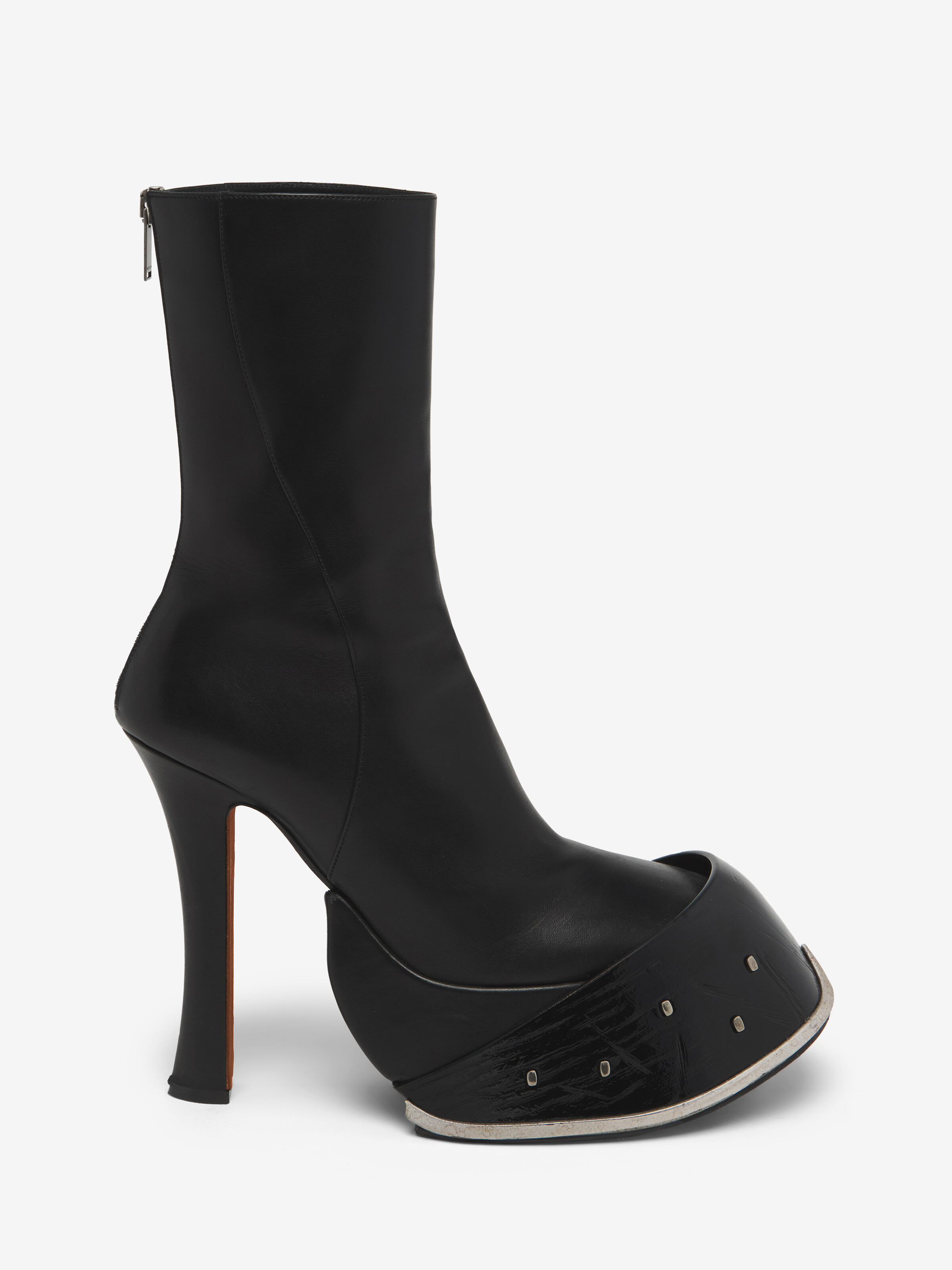 Women's Hoof Boot in Black in Calf Leather | Alexander McQueen - image 1