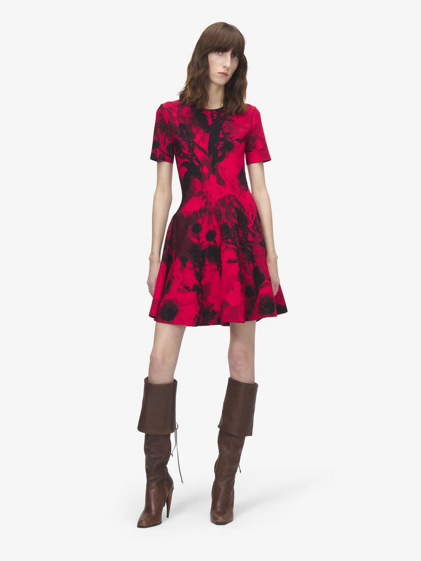 Floral Jacquard Mini Dress | Alexander McQueen - image 2
