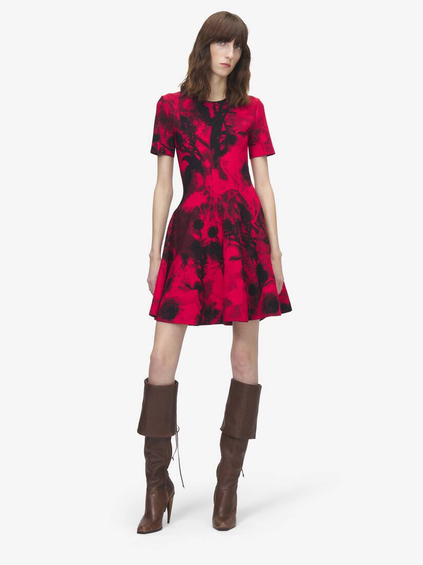 Floral Jacquard Mini Dress | Alexander McQueen - image 2