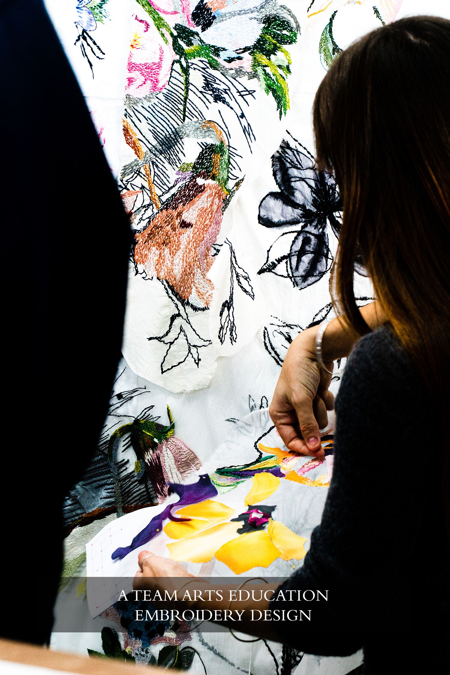 Embroidery workshop with young people