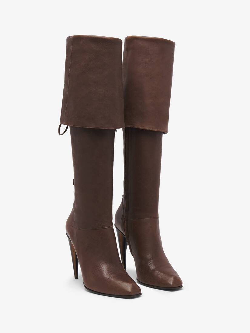 Horn Heel Knee-High Boot | Alexander McQueen - image 3