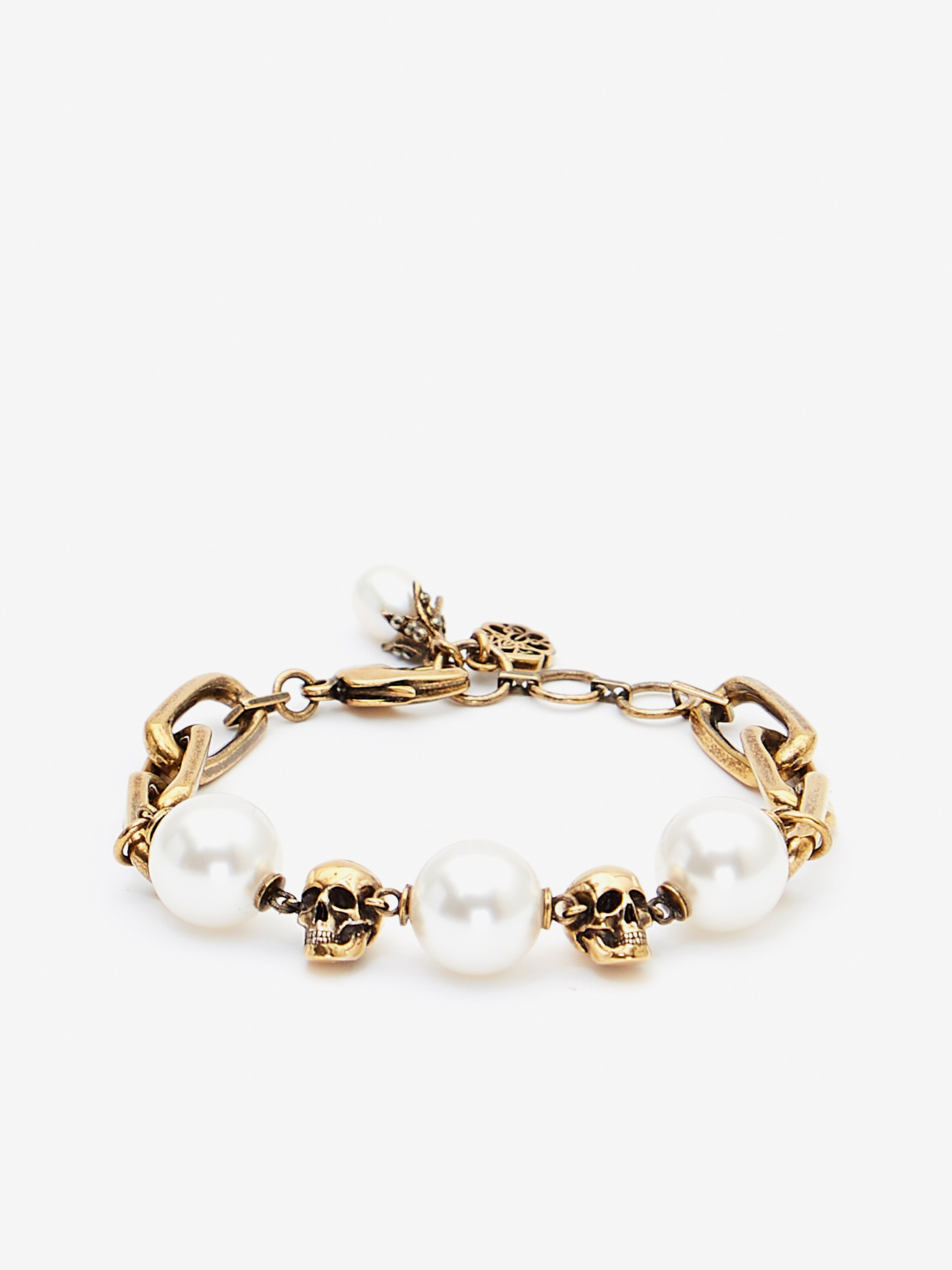 Bracelet à chaîne Skull effet perle