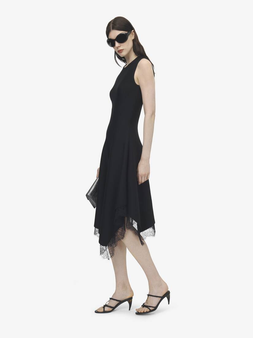 Lace Trim A-Line Dress | Alexander McQueen - image 3