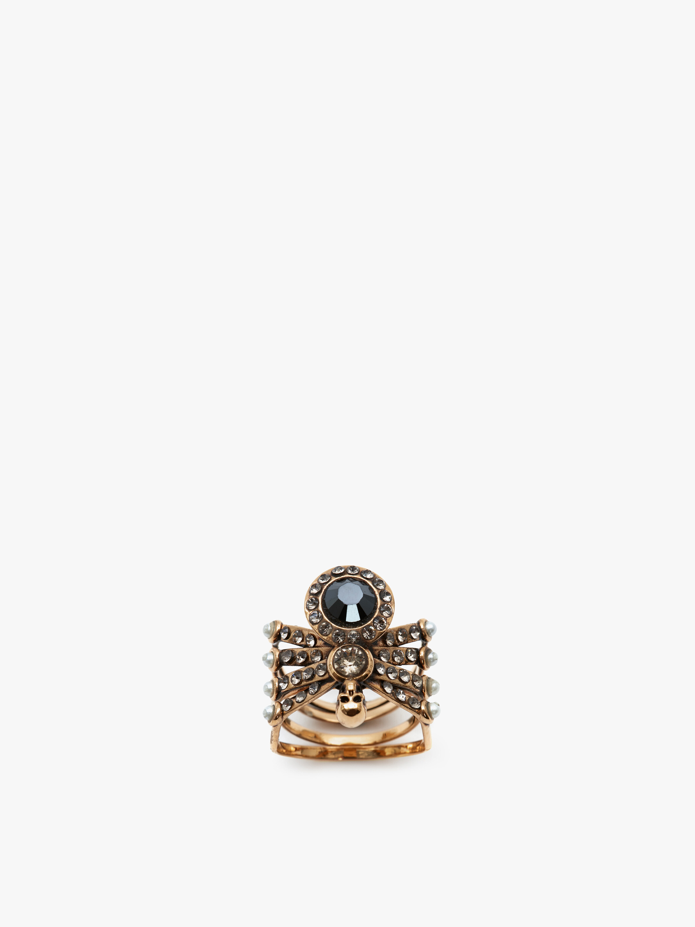 Women's Spider Ring in Antique Gold in Brass | Alexander McQueen - image 1