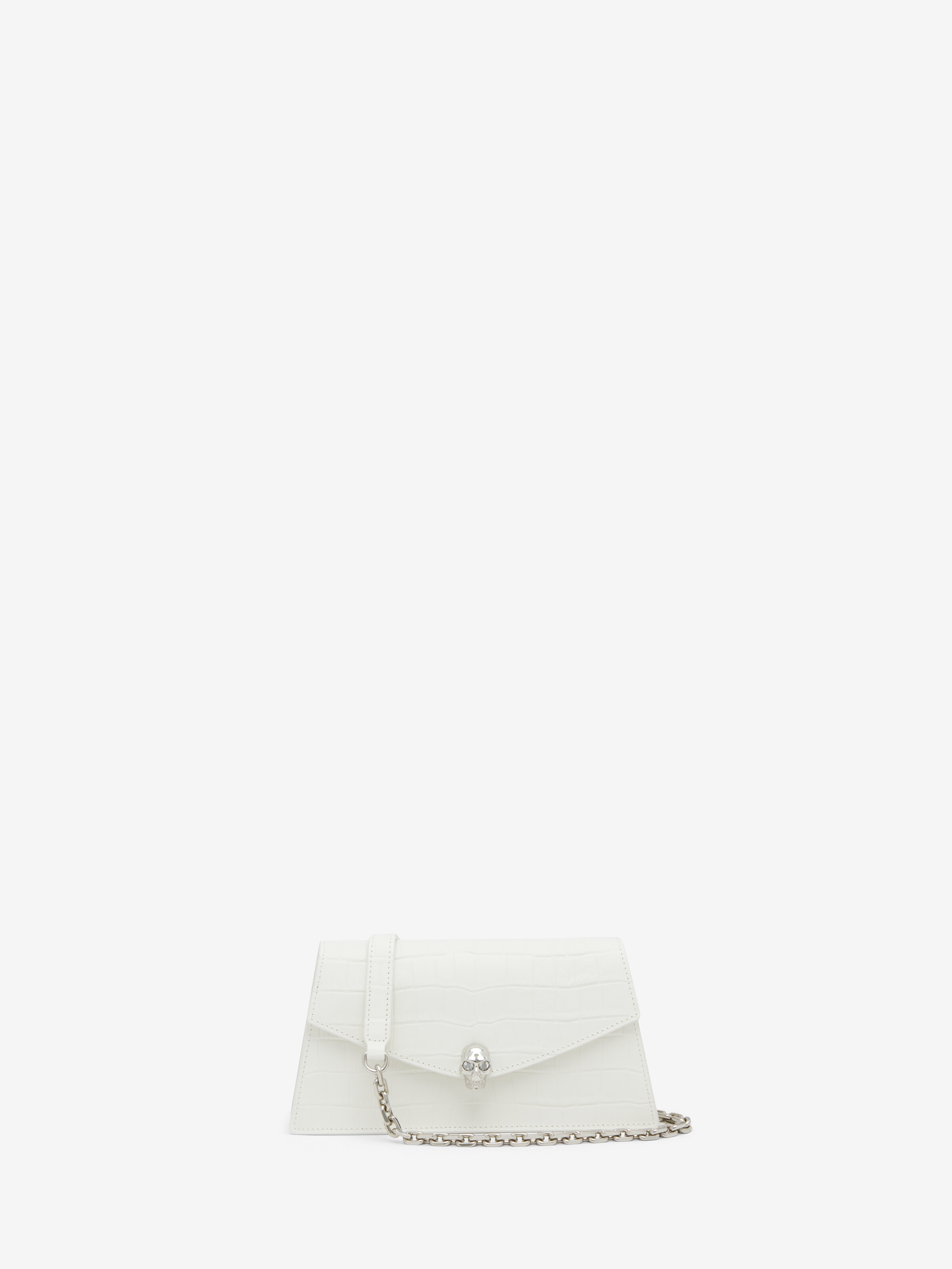 Women's Skull Mini in White in Calf Leather | Alexander McQueen - image 1