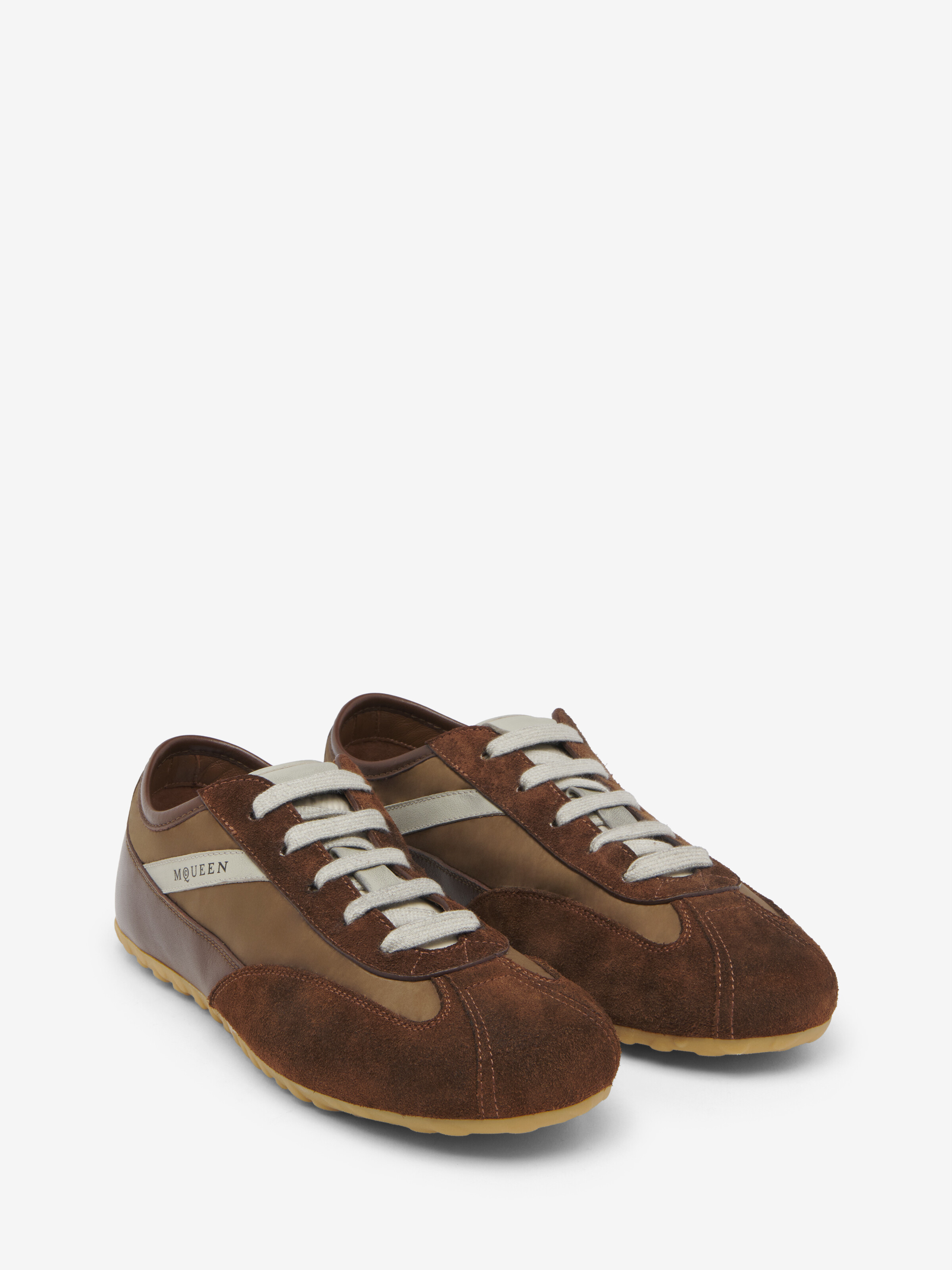Women's Boxe Sneaker in Brown in Calf Leather | Alexander McQueen - image 3