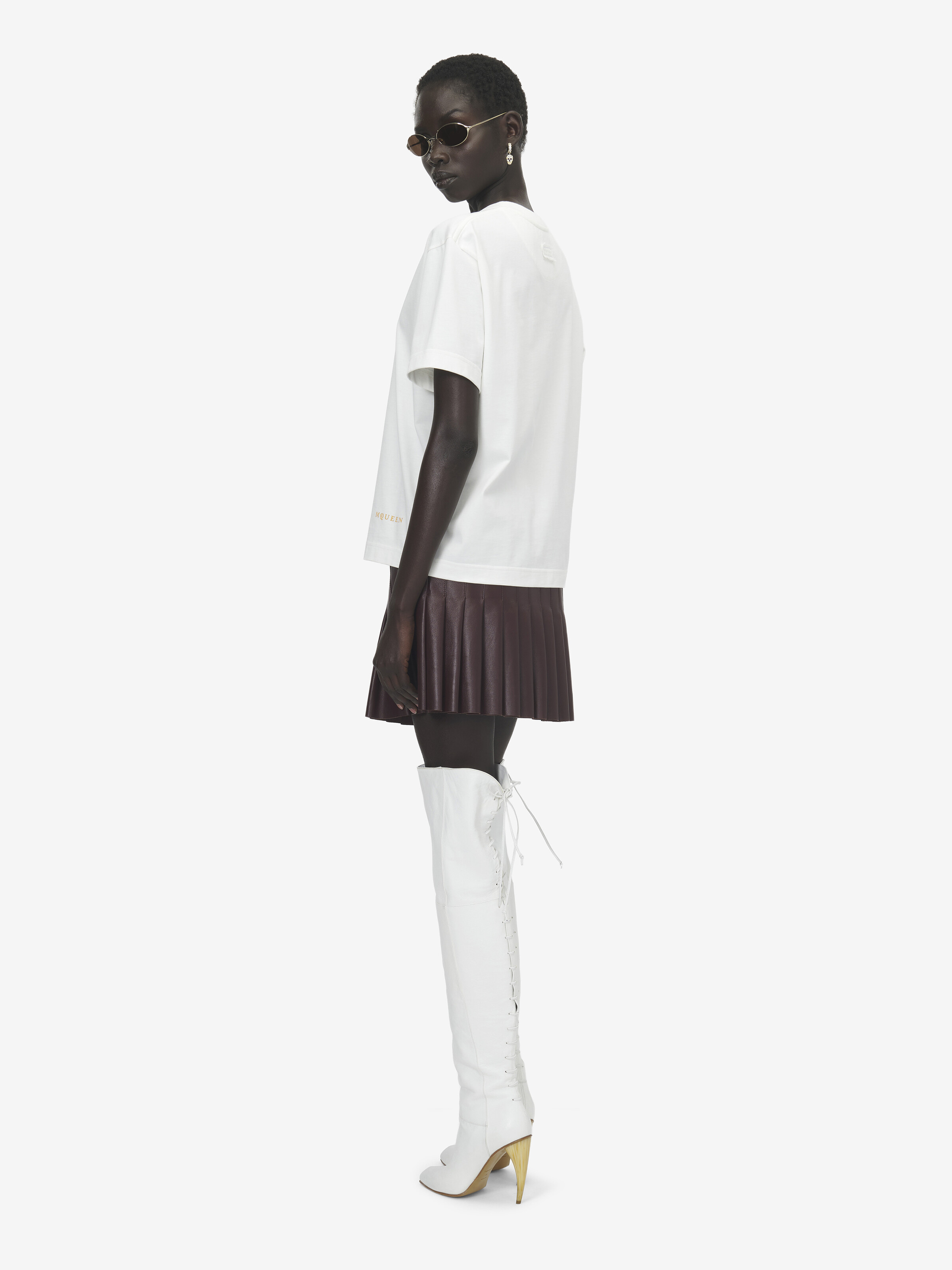 Floral Skull T恤 in 100% 棉 | Alexander McQueen - image 4